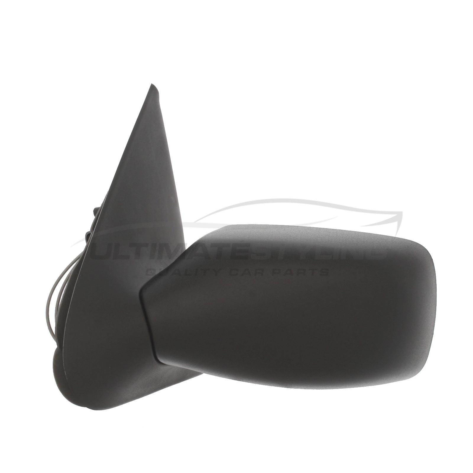 Ford Fiesta, Mazda 121 Wing Mirror / Door Mirror - Passenger Side (LH) - Cable adjustment - Non-Heated Glass - Black