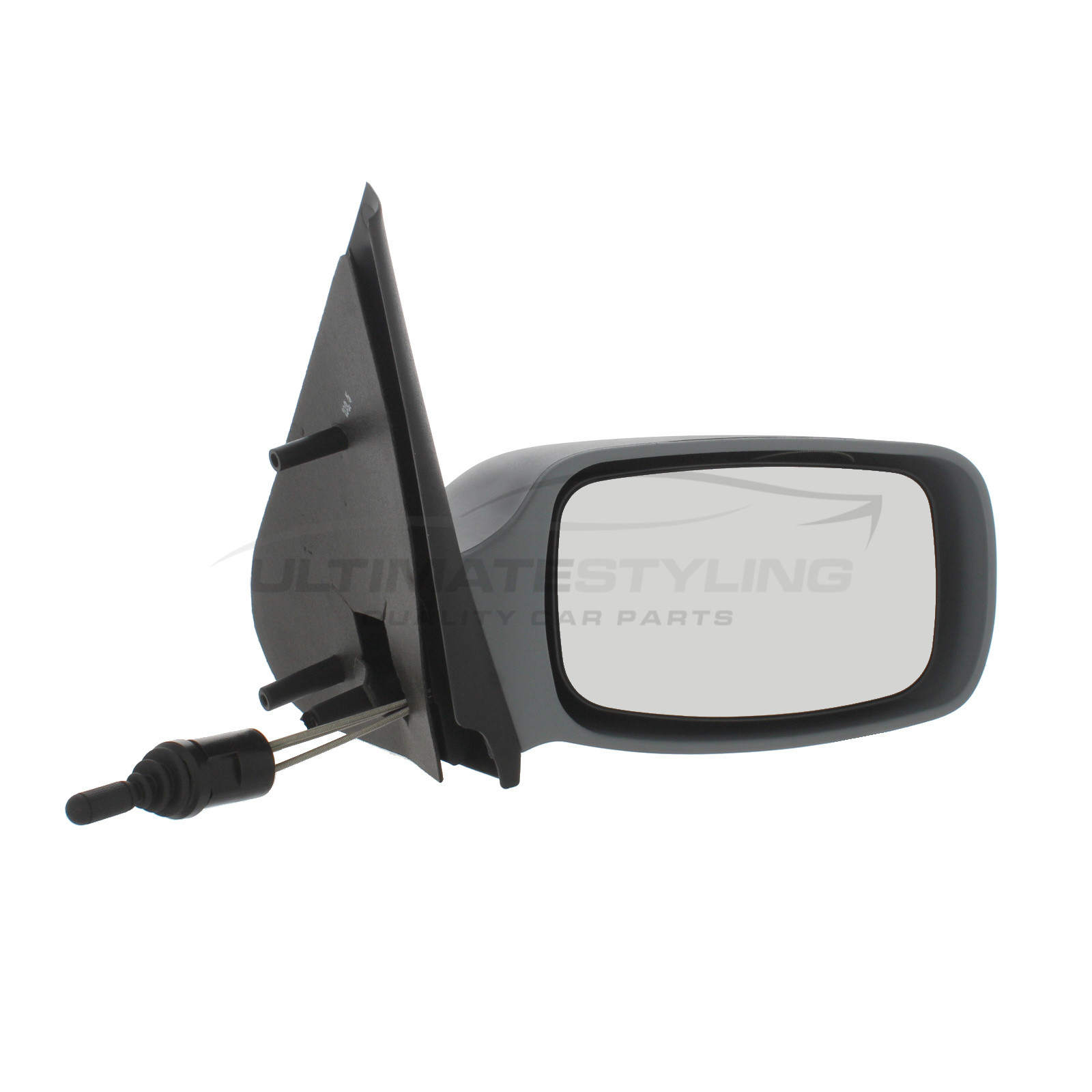 Ford Fiesta, Mazda 121 Wing Mirror / Door Mirror - Drivers Side (RH) - Cable adjustment - Non-Heated Glass - Primed