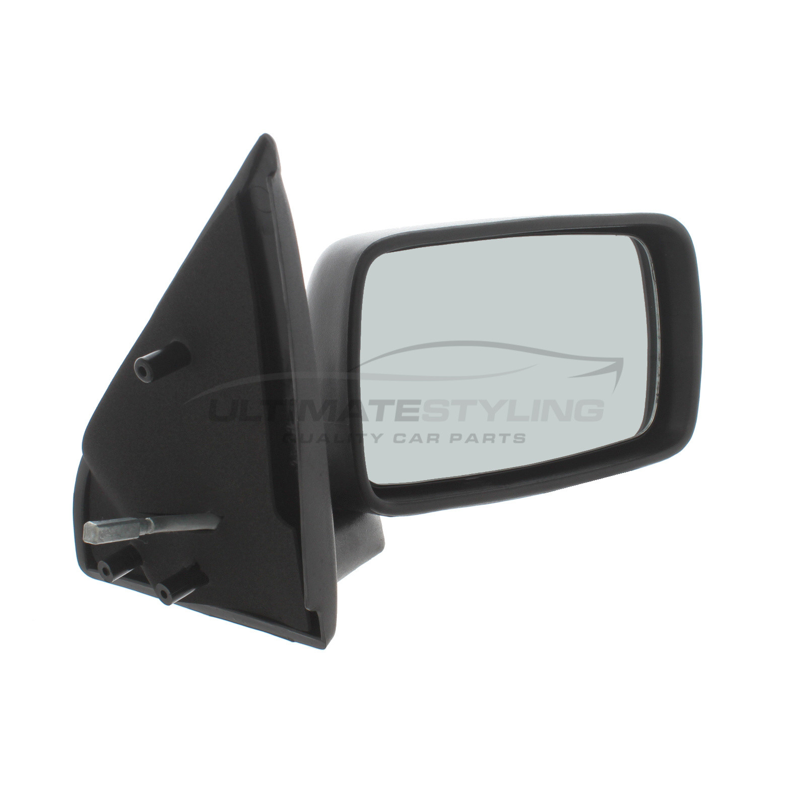 Ford Fiesta Wing Mirror / Door Mirror - Drivers Side (RH) - Lever adjustment - Non-Heated Glass - Black