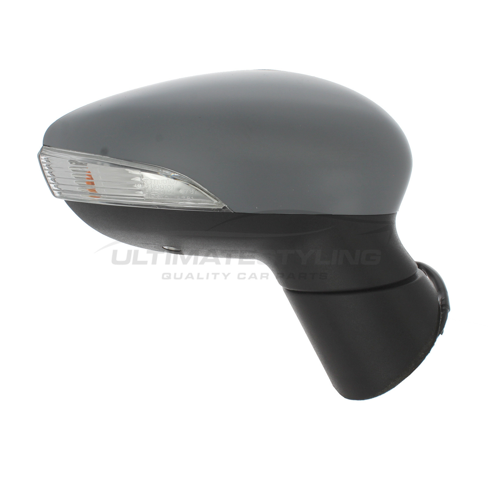 Ford Fiesta Wing Mirror / Door Mirror - Drivers Side (RH) - Electric adjustment - Heated Glass - Power Folding - Indicator - Puddle Light - Primed