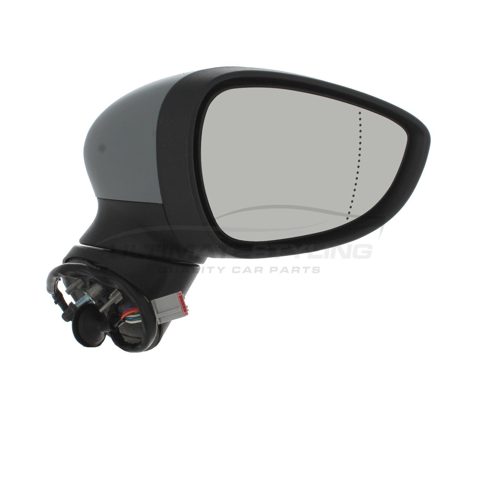 Ford Fiesta Wing Mirror / Door Mirror - Drivers Side (RH) - Electric adjustment - Heated Glass - Power Folding - Indicator - Puddle Light - Primed