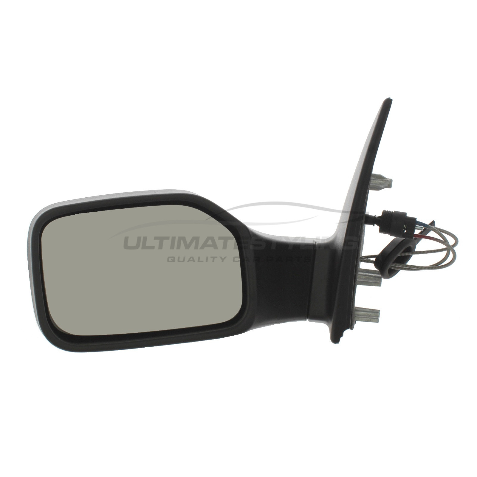 Peugeot 106 Wing Mirror / Door Mirror - Passenger Side (LH) - Cable adjustment - Non-Heated Glass - Black