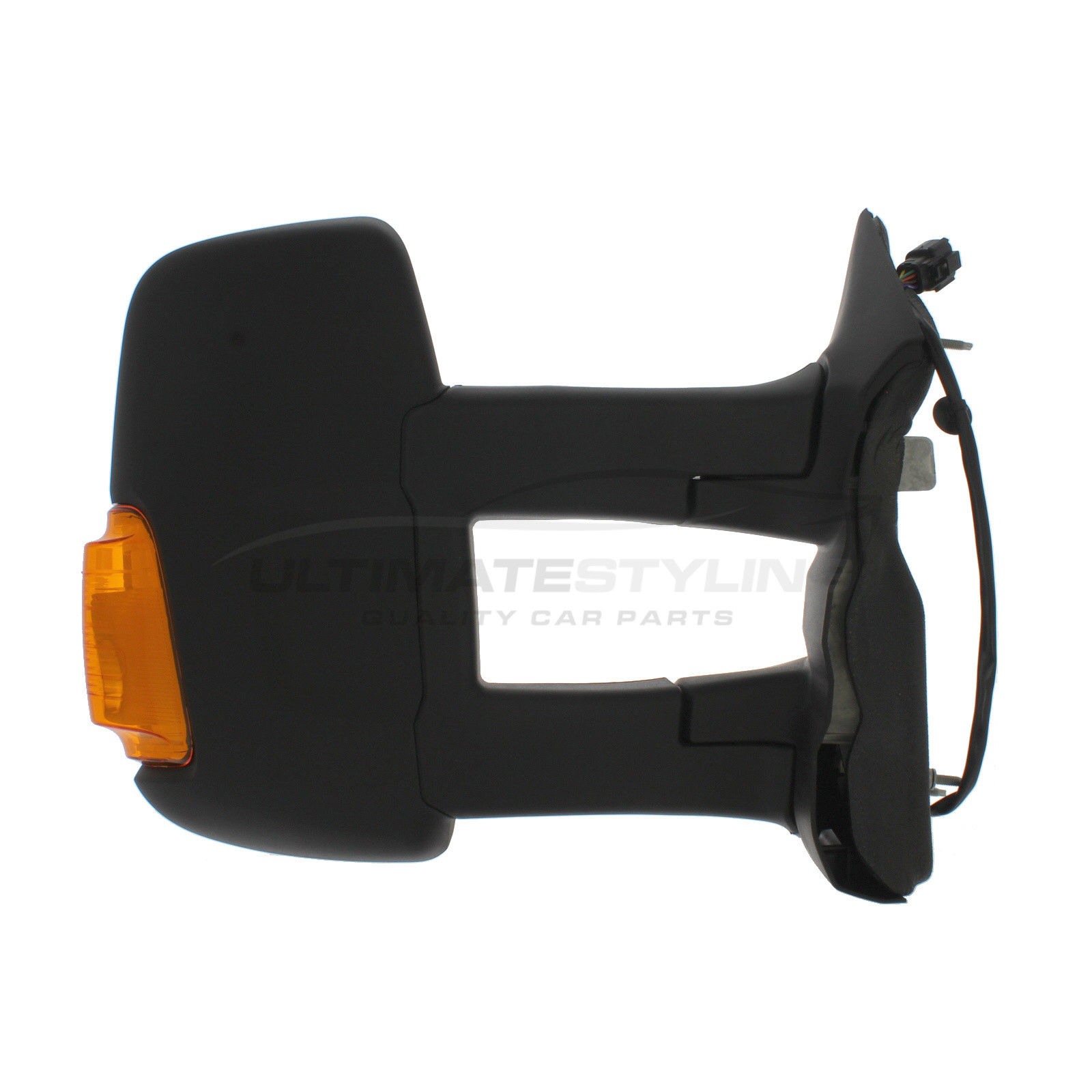 Ford Transit Wing Mirror / Door Mirror - Drivers Side (RH) - Electric adjustment - Heated Glass - Indicator - Black - Textured