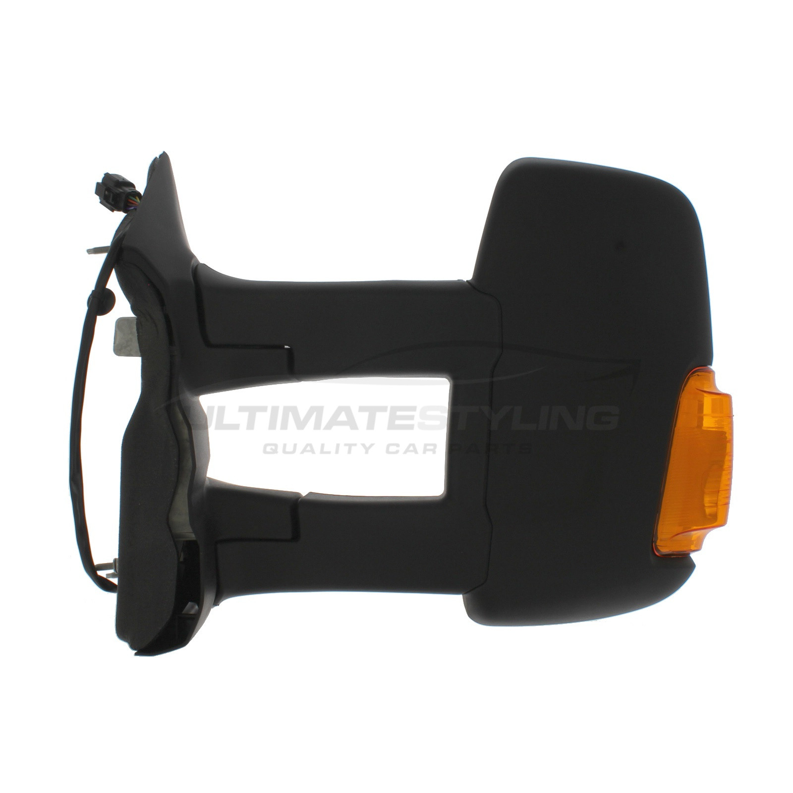 Ford Transit Wing Mirror / Door Mirror - Passenger Side (LH) - Electric adjustment - Heated Glass - Indicator - Black - Textured