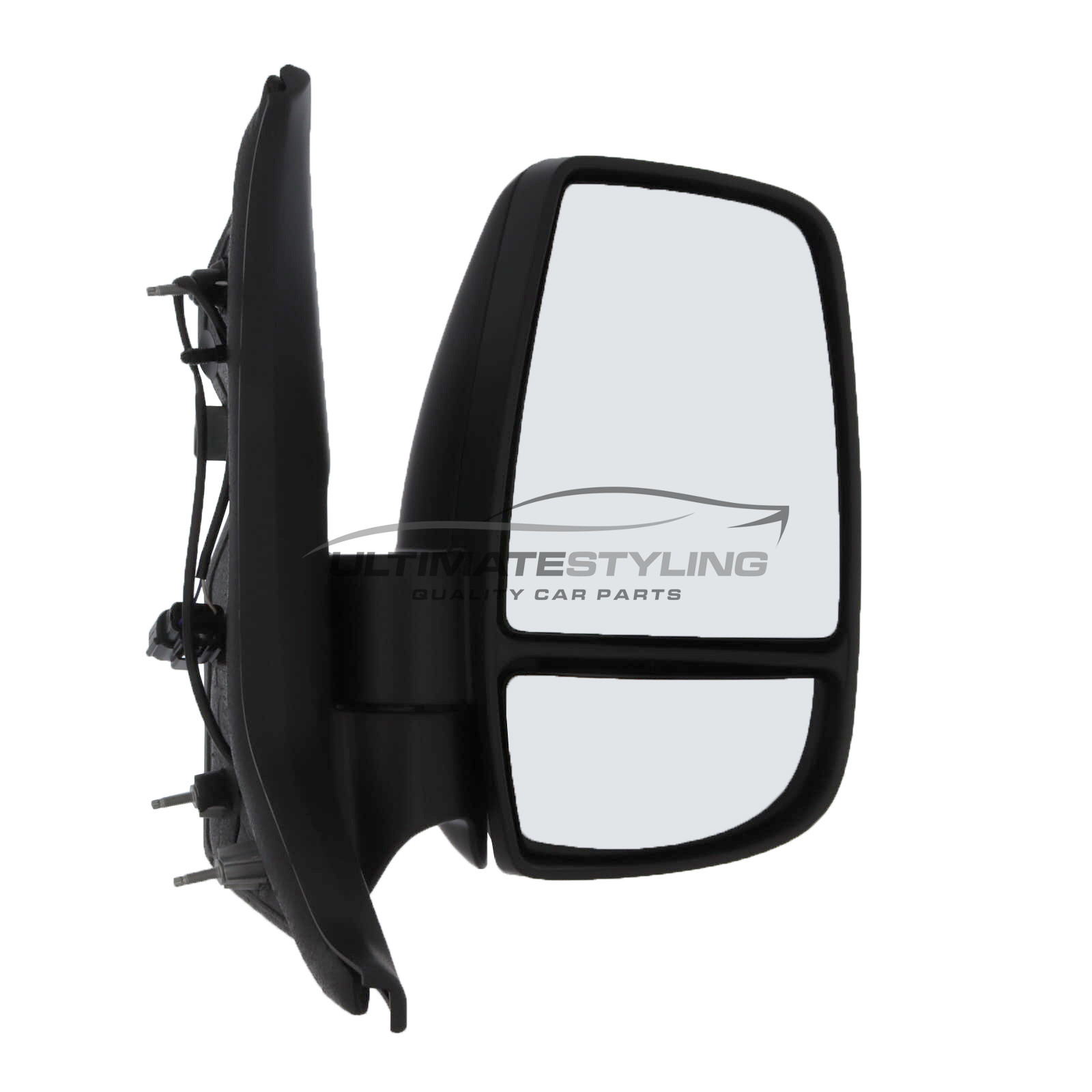 Ford Transit Wing Mirror / Door Mirror - Drivers Side (RH) - Manual adjustment - Non-Heated Glass - Indicator - Black - Textured