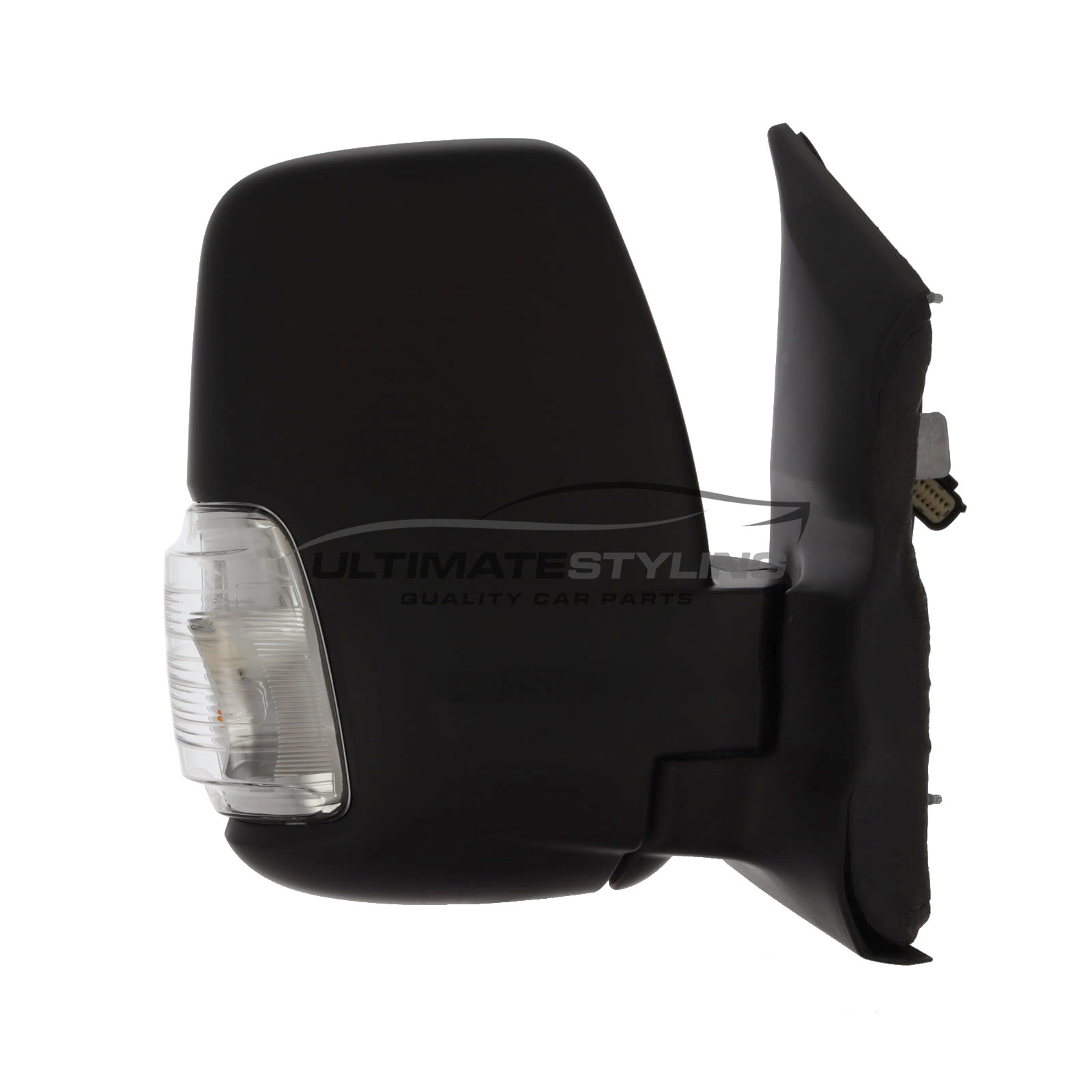 Ford Transit Wing Mirror / Door Mirror - Drivers Side (RH) - Electric adjustment - Heated Glass - Indicator - Black - Textured