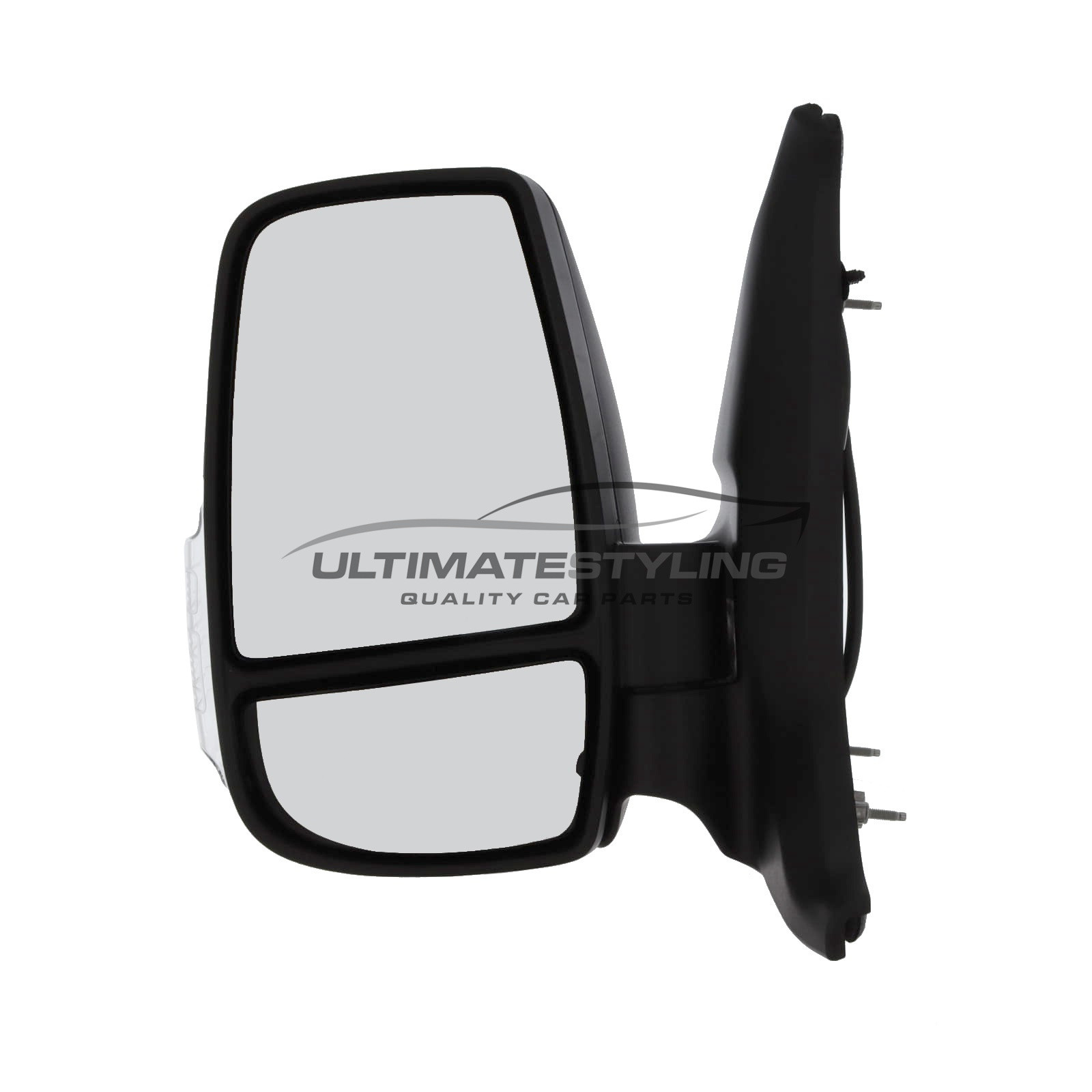 Ford Transit Wing Mirror / Door Mirror - Passenger Side (LH) - Electric adjustment - Heated Glass - Indicator - Black - Textured