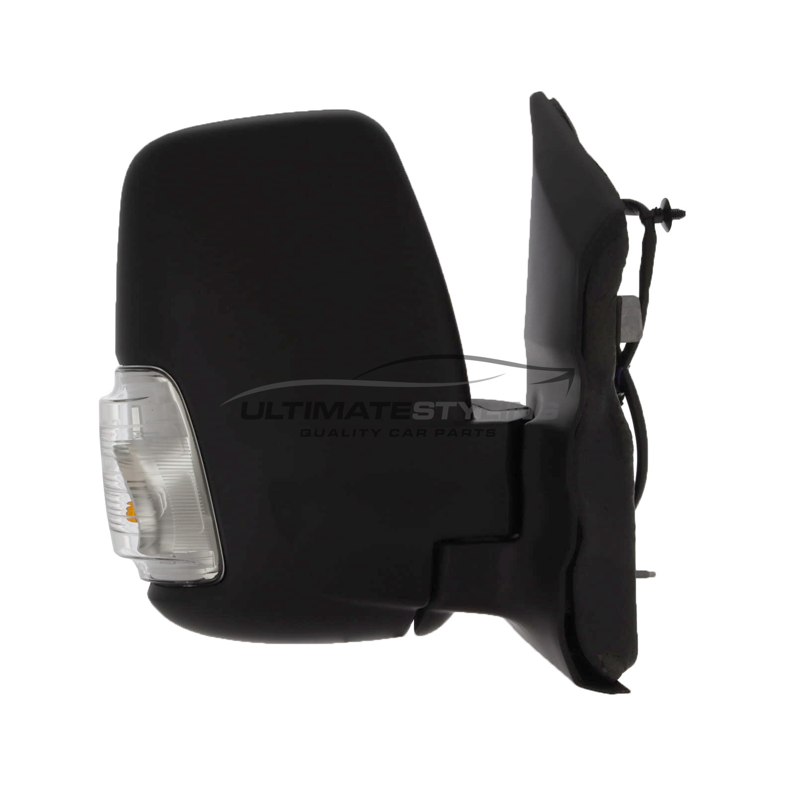 Ford Transit Wing Mirror / Door Mirror - Drivers Side (RH) - Electric adjustment - Heated Glass - Indicator - Black - Textured
