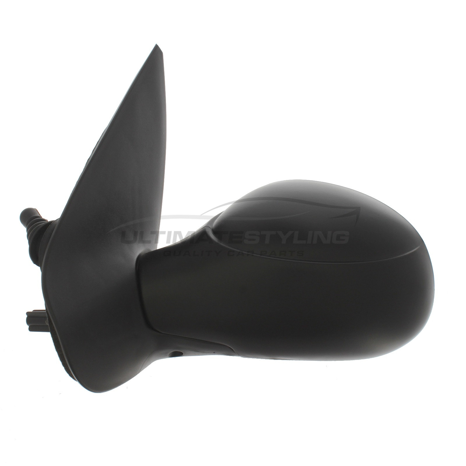 Peugeot 206 Wing Mirror / Door Mirror - Passenger Side (LH) - Cable adjustment - Non-Heated Glass - Black