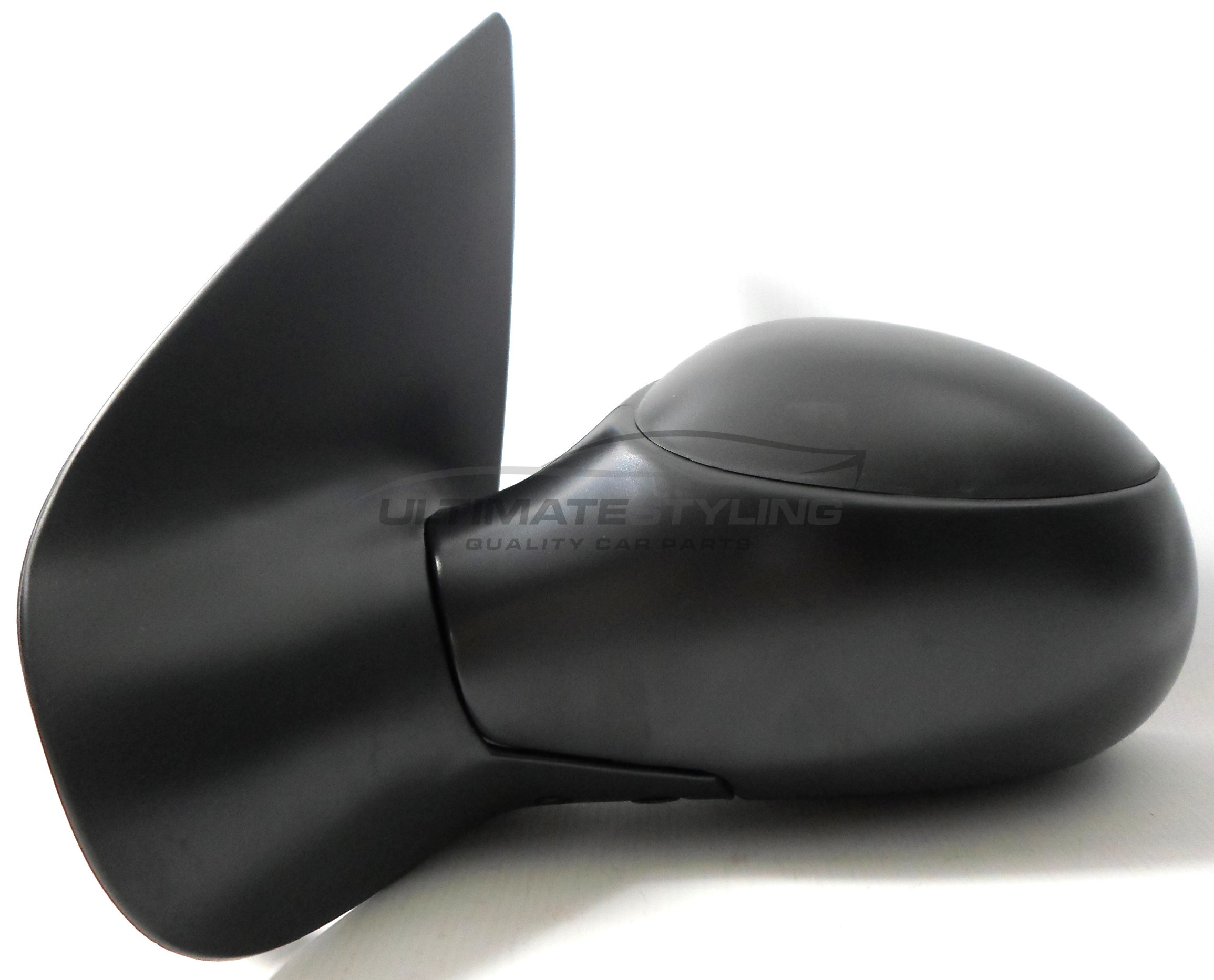 Peugeot 206 Wing Mirror / Door Mirror - Passenger Side (LH) - Cable adjustment - Non-Heated Glass - Black