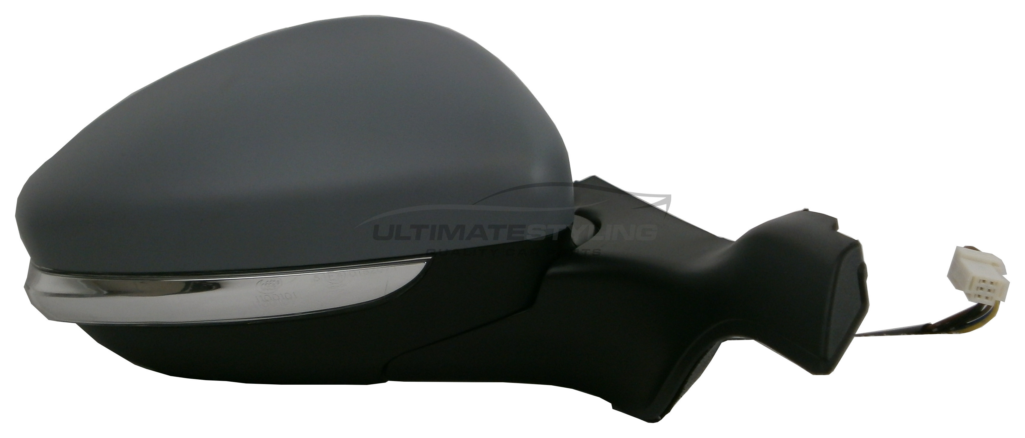 Peugeot 208 Wing Mirror / Door Mirror - Drivers Side (RH) - Electric adjustment - Heated Glass - Indicator - Temperature Sensor - Primed