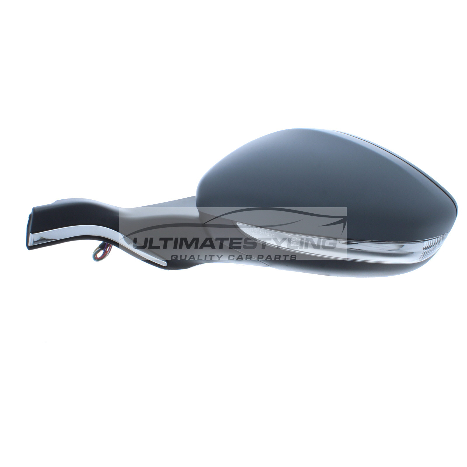 Peugeot 208 / 2008 Wing Mirror / Door Mirror - Passenger Side (LH) - Electric adjustment - Heated Glass - Power Folding - Indicator - Black Arm With Chrome Trim & Primed Cover