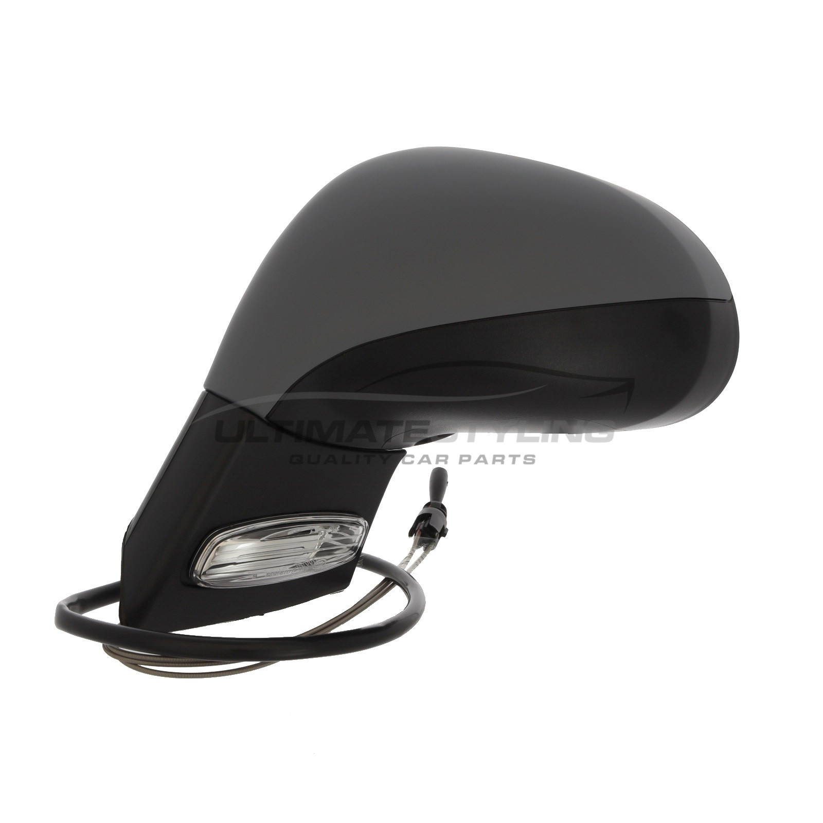 Peugeot 207 Wing Mirror / Door Mirror - Passenger Side (LH) - Cable adjustment - Non-Heated Glass - Indicator - Primed