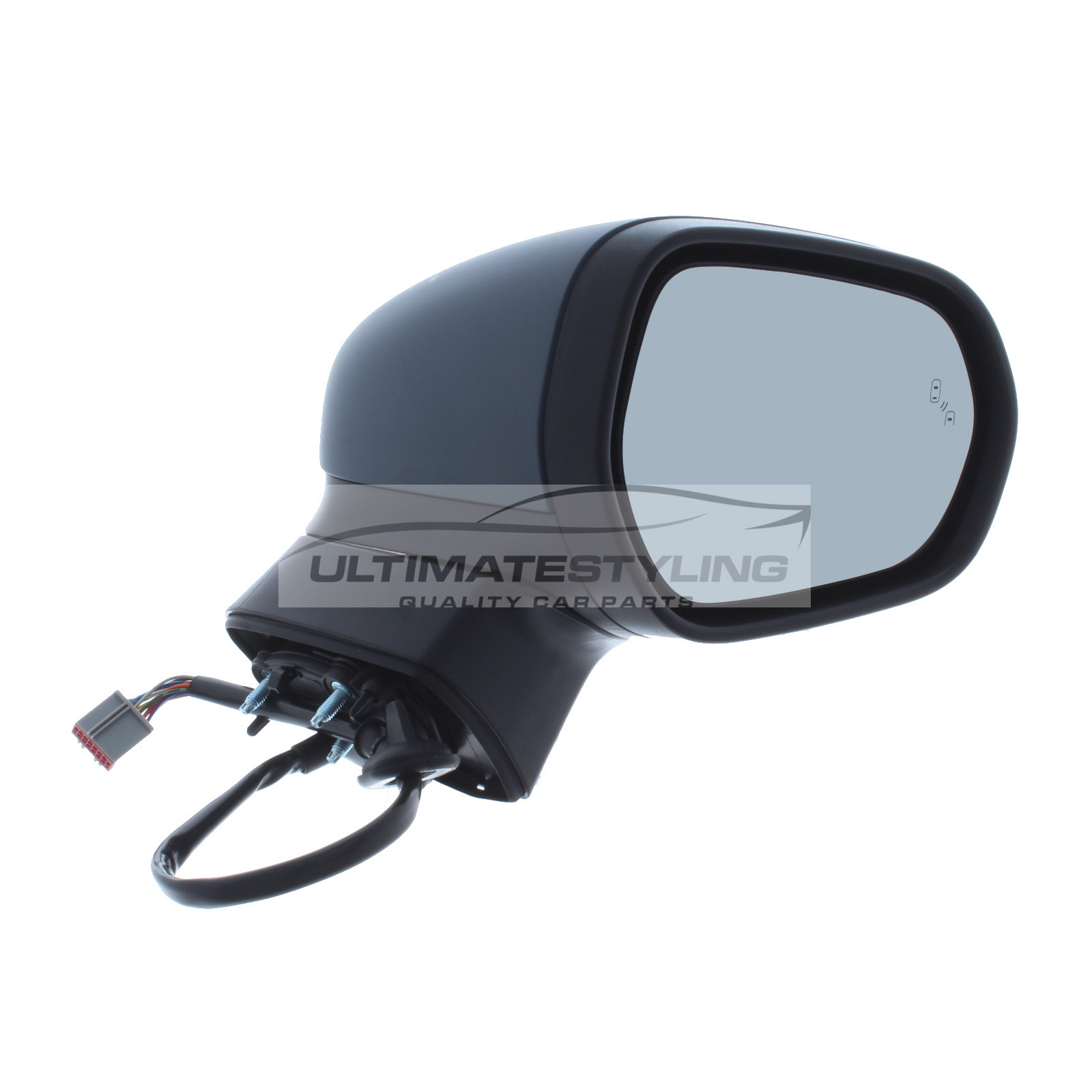 Ford Fiesta Wing Mirror / Door Mirror - Drivers Side (RH) - Electric adjustment - Heated Glass - Power Folding - Indicator - Puddle Light - Primed