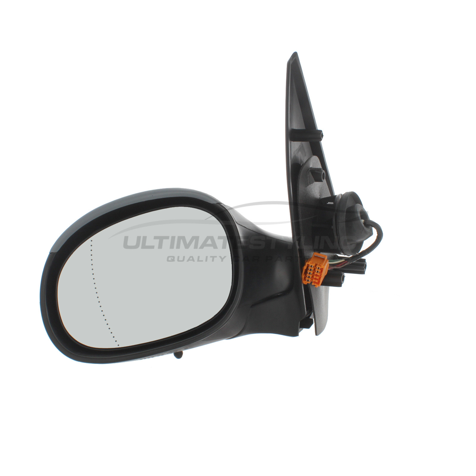 Peugeot 206 Wing Mirror / Door Mirror - Passenger Side (LH) - Electric adjustment - Heated Glass - Temperature Sensor - Primed