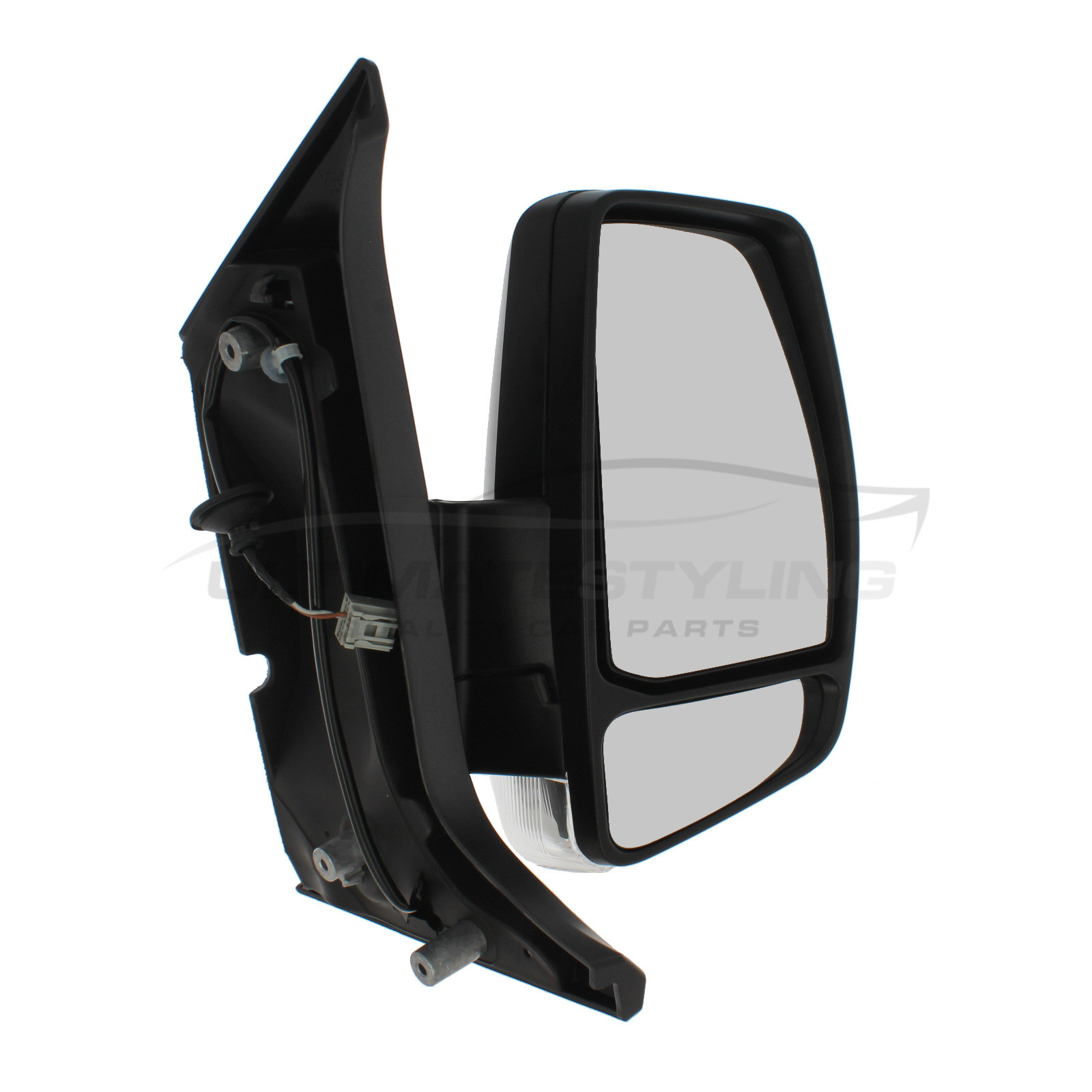 Ford Tourneo Custom / Transit Custom Wing Mirror / Door Mirror - Drivers Side (RH) - Manual adjustment - Non-Heated Glass - Indicator - Black - Textured