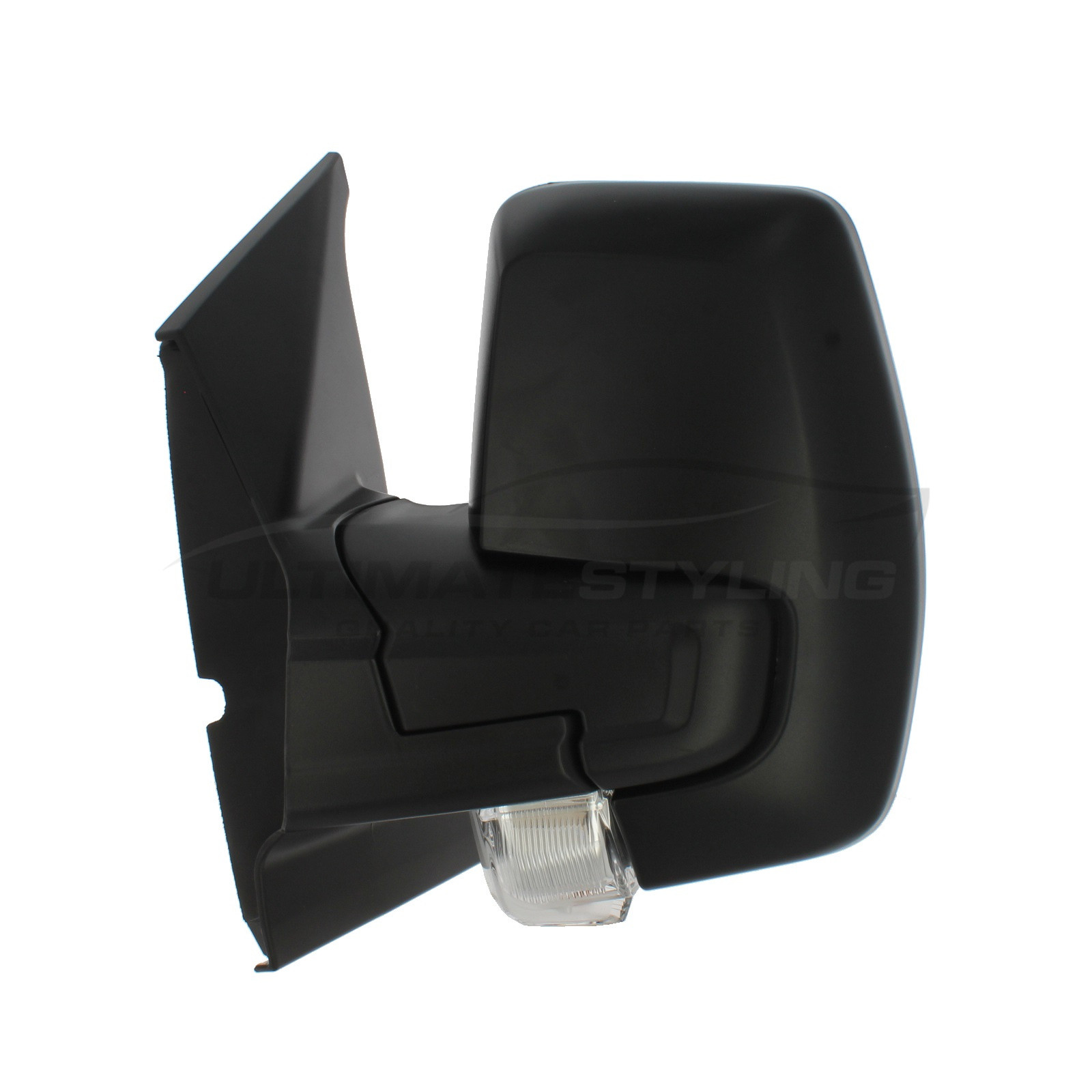 Ford Tourneo Custom / Transit Custom Wing Mirror / Door Mirror - Passenger Side (LH) - Manual adjustment - Non-Heated Glass - Indicator - Black - Textured