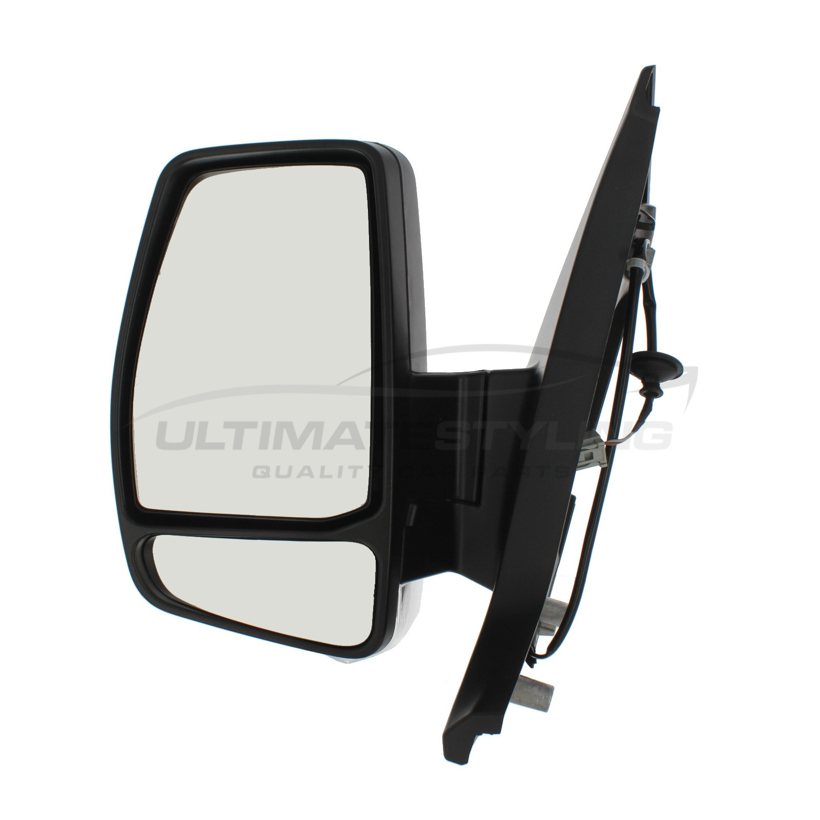 Ford Tourneo Custom / Transit Custom Wing Mirror / Door Mirror - Passenger Side (LH) - Manual adjustment - Non-Heated Glass - Indicator - Black - Textured