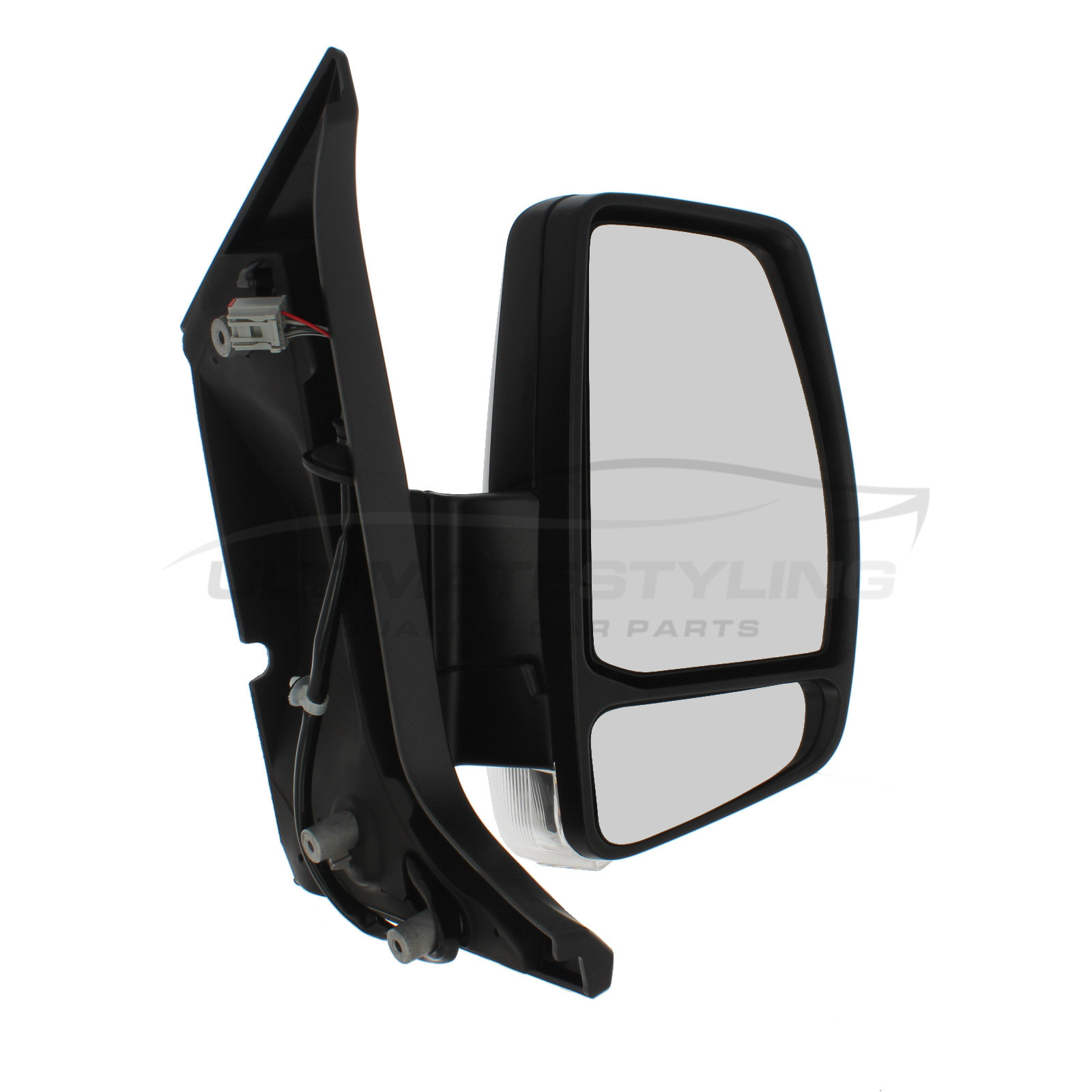 Ford Tourneo Custom / Transit Custom Wing Mirror / Door Mirror - Drivers Side (RH) - Electric adjustment - Heated Glass - Indicator - Black - Textured