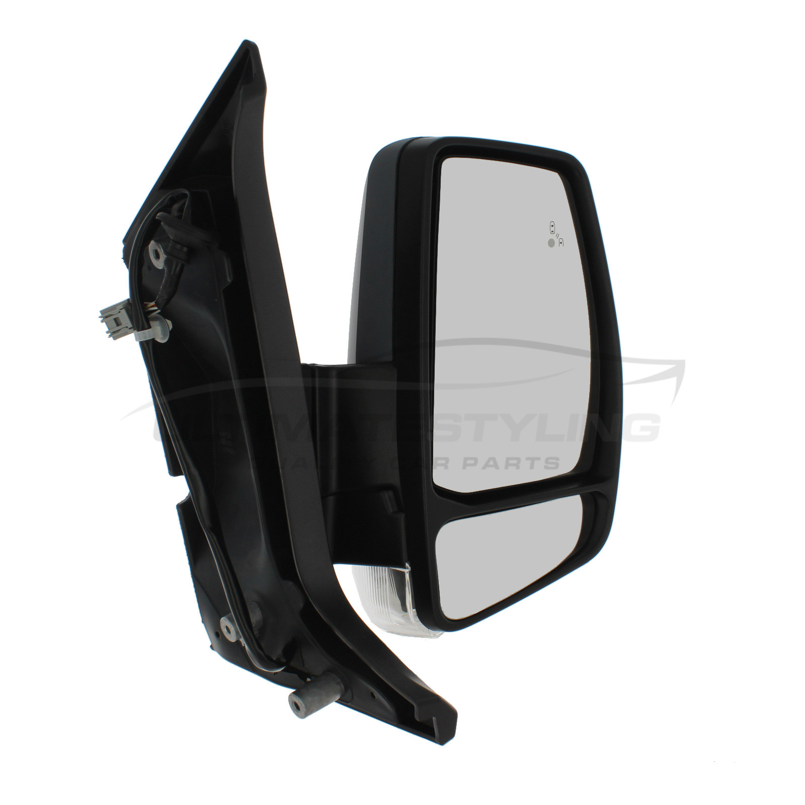 Ford Tourneo Custom / Transit Custom Wing Mirror / Door Mirror - Drivers Side (RH) - Electric adjustment - Heated Glass - Power Folding - Indicator - Primed