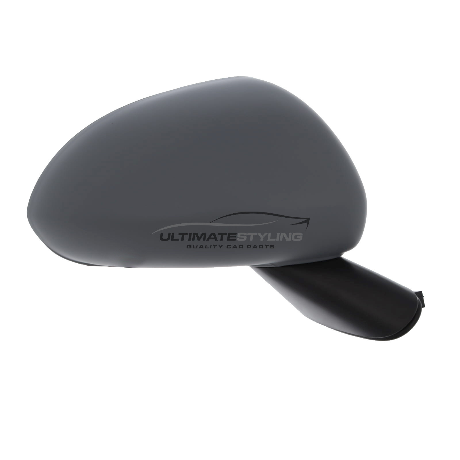 Vauxhall Corsa D 2006-2015 / Corsa E 2014> Wing Mirror / Door Mirror - Drivers Side (RH) - Electric adjustment - Heated Glass - Black Arm & Primed Cover