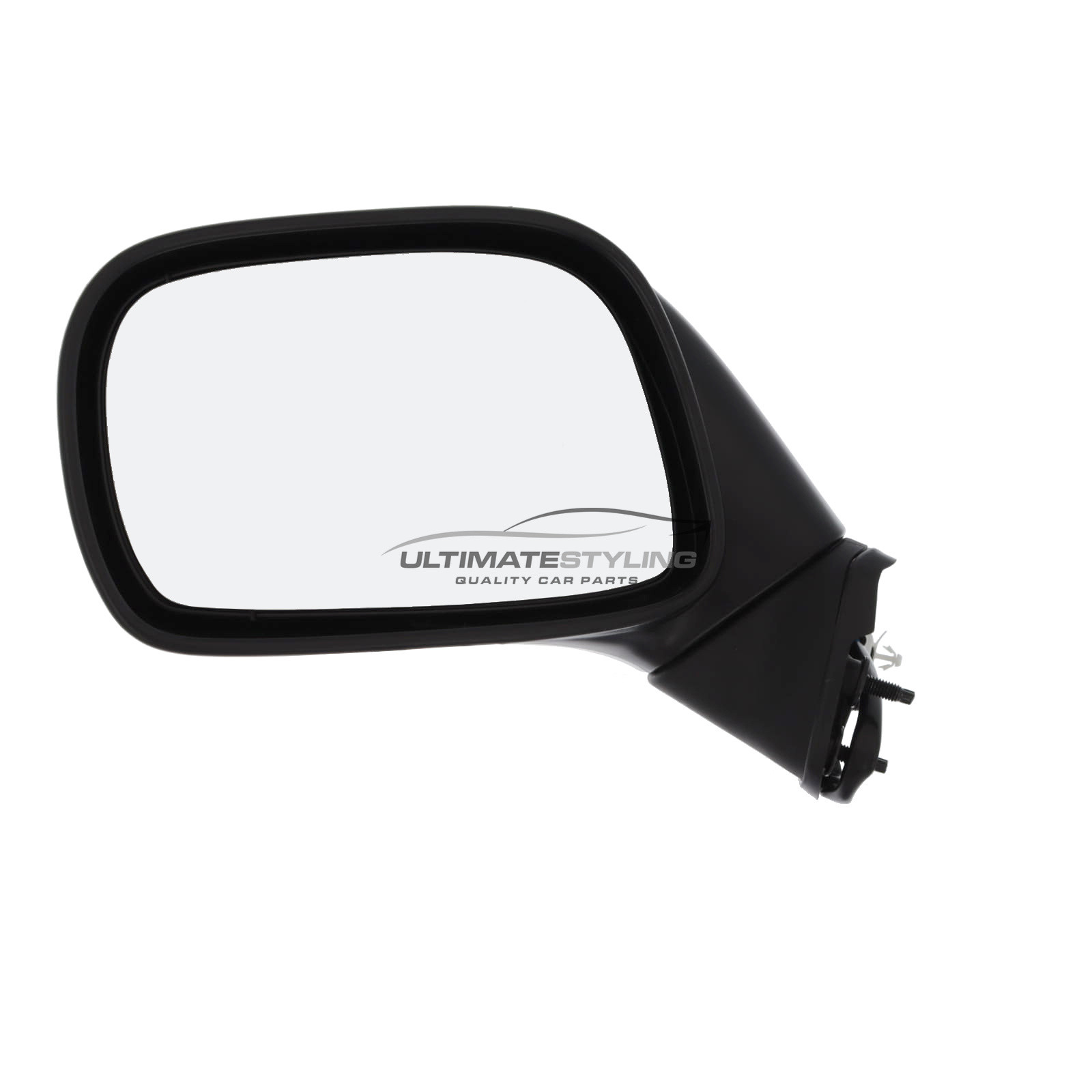 Vauxhall Agila 2000-2008 / Suzuki Wagon R+ 2000-2008 Wing Mirror / Door Mirror - Passenger Side (LH) - Electric adjustment - Black Paintable