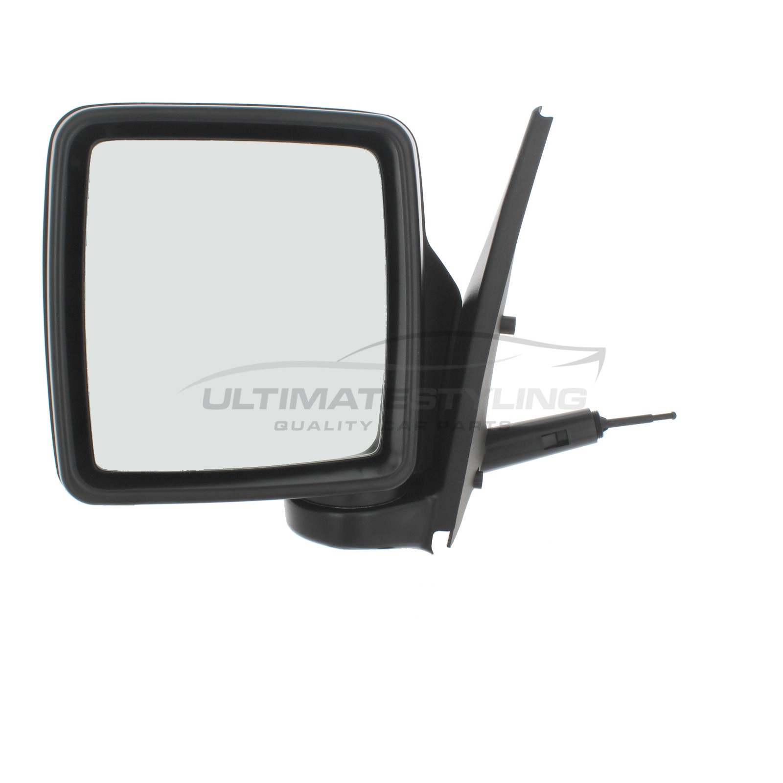 Vauxhall Combo 2001-2012 Wing Mirror / Door Mirror - Passenger Side (LH) - Cable adjustment - Black