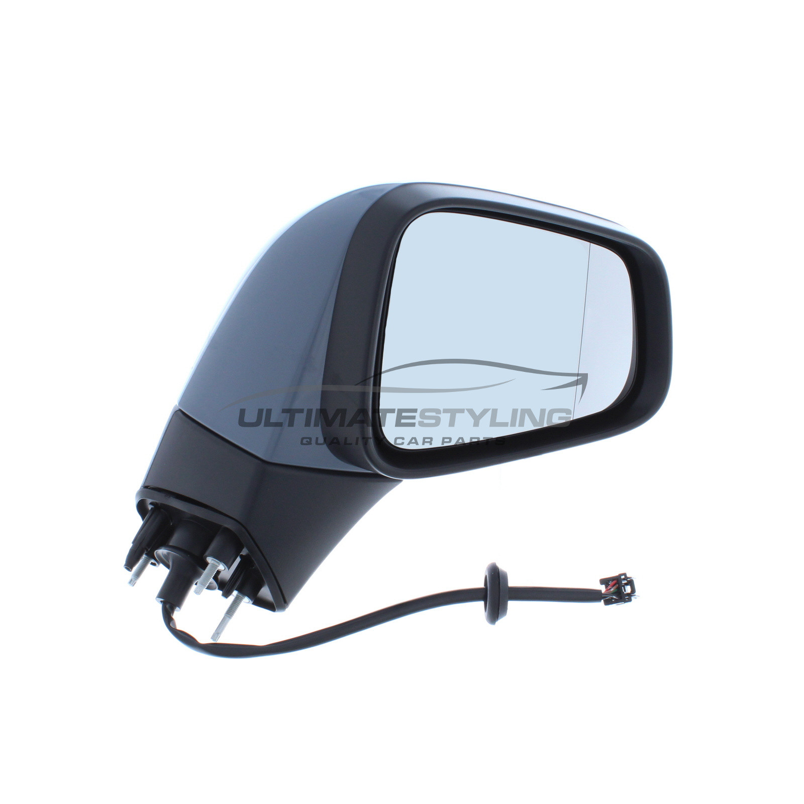 Vauxhall Mokka 2012-2017 / Mokka X 2016> Wing Mirror / Door Mirror - Drivers Side (RH) - Electric adjustment - Heated Glass - Black Arm & Primed Cover
