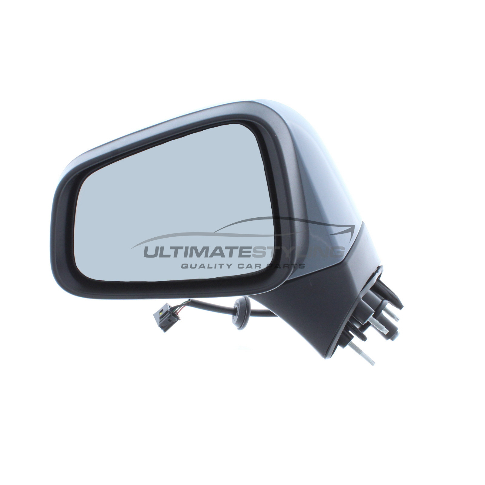 Vauxhall Mokka 2012-2017 / Mokka X 2016> Wing Mirror / Door Mirror - Passenger Side (LH) - Electric adjustment - Heated Glass - Black Arm & Primed Cover