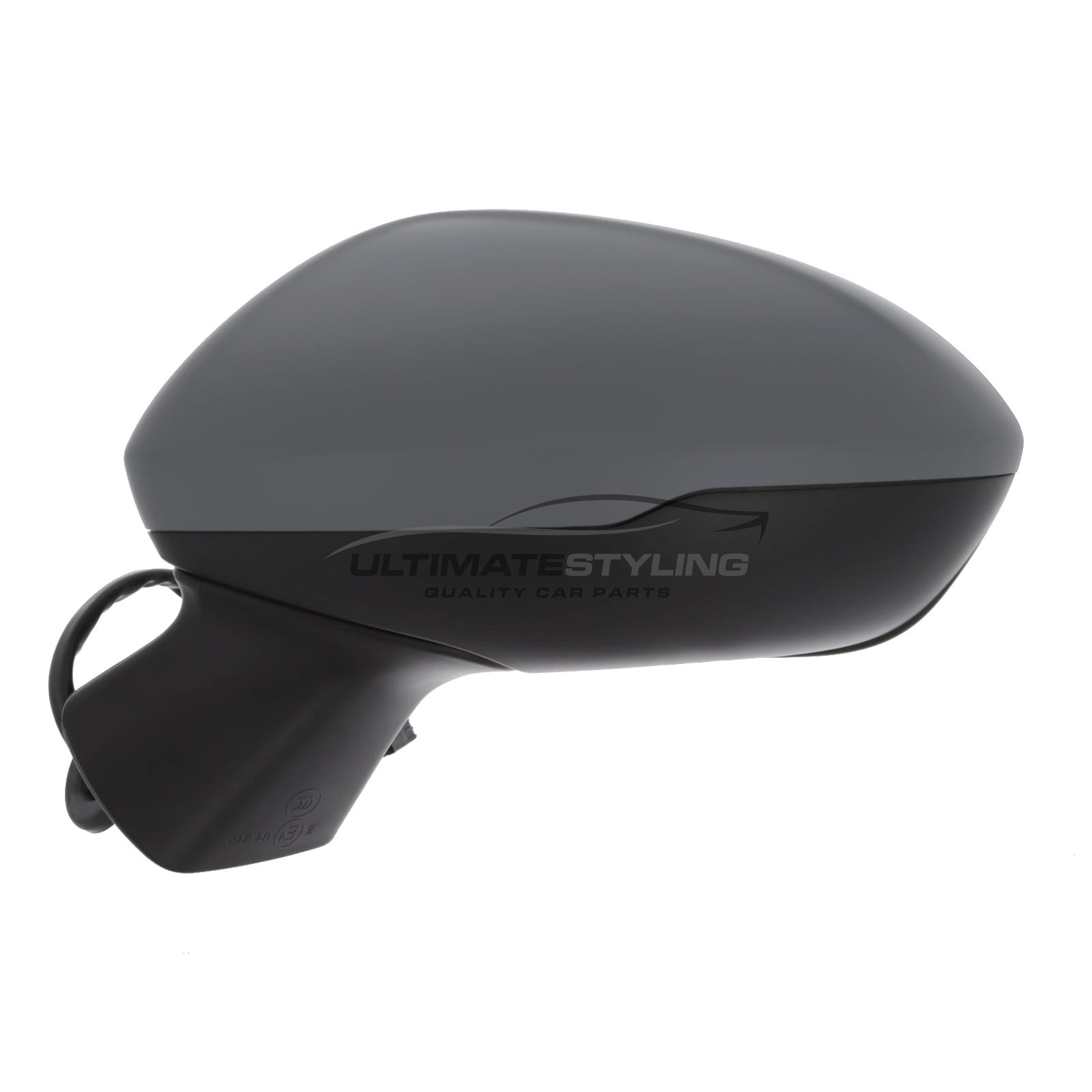 Vauxhall Astra K Mk7 2015-2022 Wing Door Mirror - Electric Power Folding - Heated - Convex Glass - Blind Spot Indicator - Primed Cover - Passengers Side Nearside Left Hand