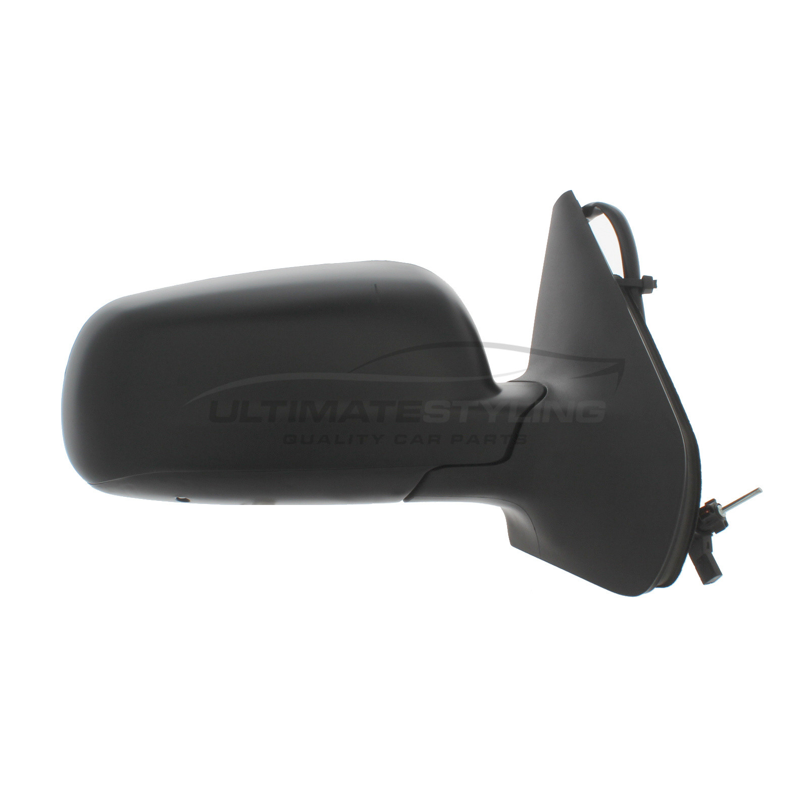 Volkswagen Bora / Golf Wing Mirror / Door Mirror - Drivers Side (RH) - Cable adjustment - Non-Heated Glass - Paintable - Black