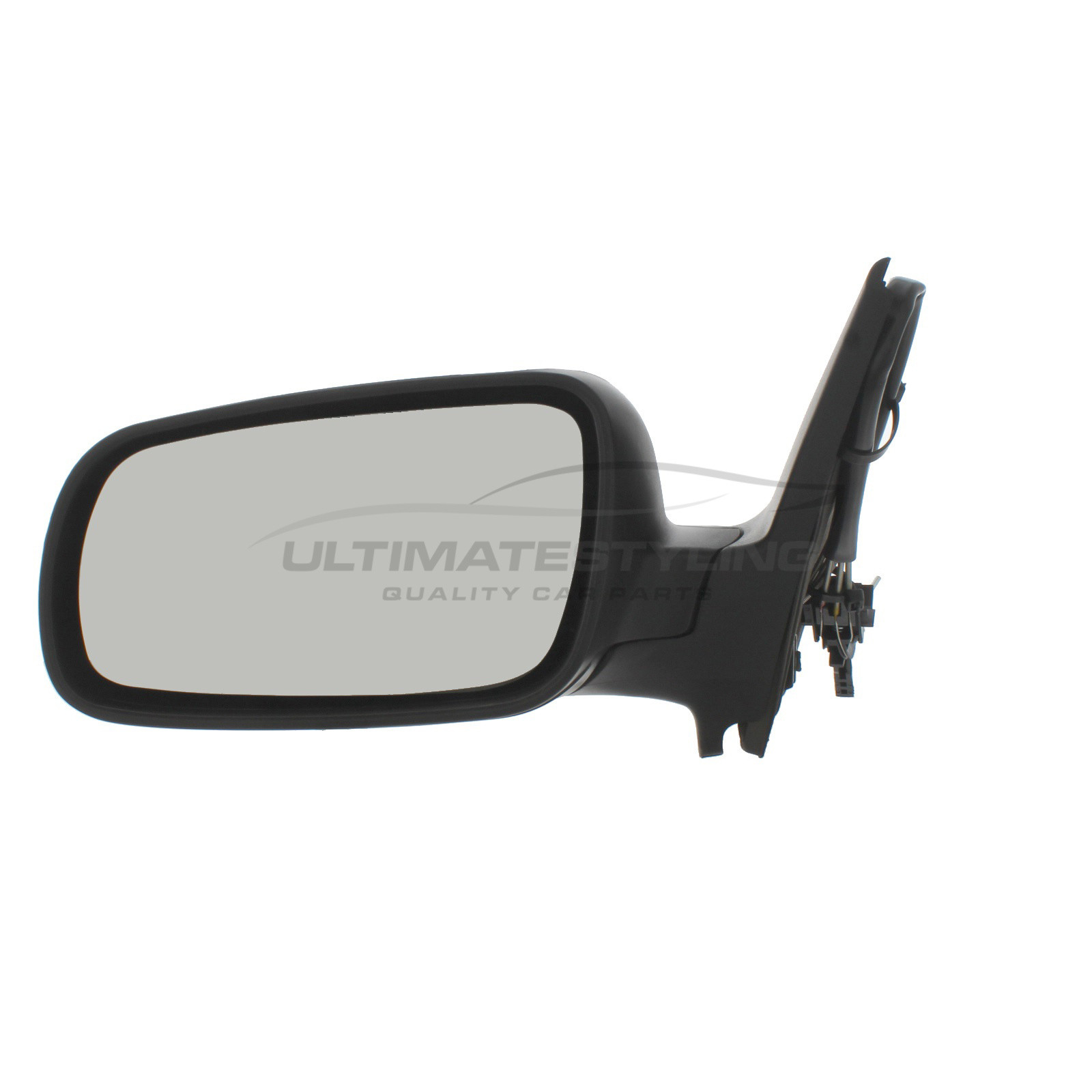 Volkswagen Bora / Golf Wing Mirror / Door Mirror - Passenger Side (LH) - Cable adjustment - Non-Heated Glass - Paintable - Black