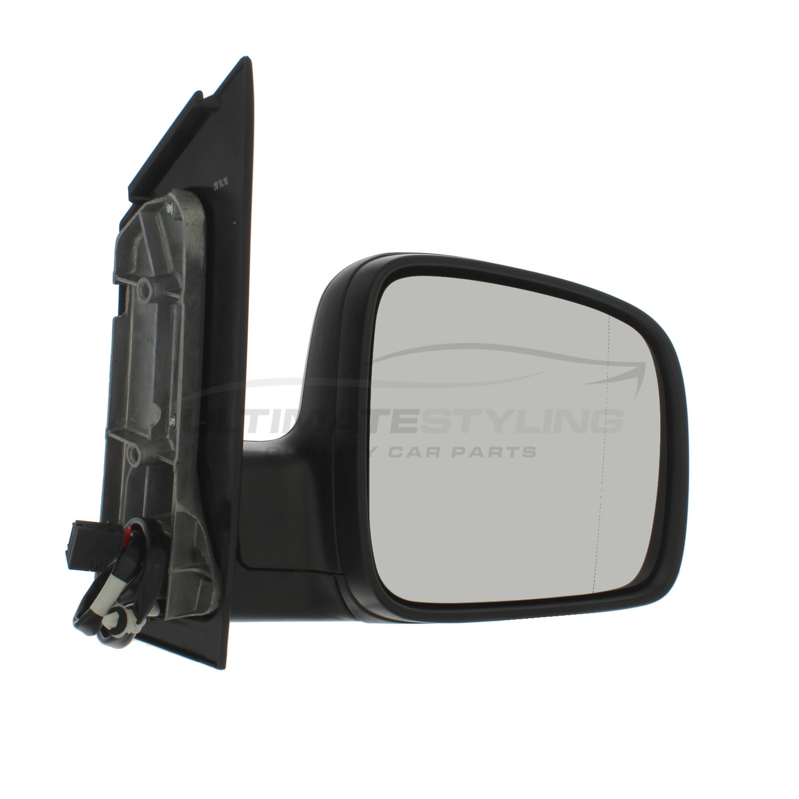 Volkswagen Caddy Wing Mirror / Door Mirror - Drivers Side (RH) - Electric adjustment - Heated Glass - Black