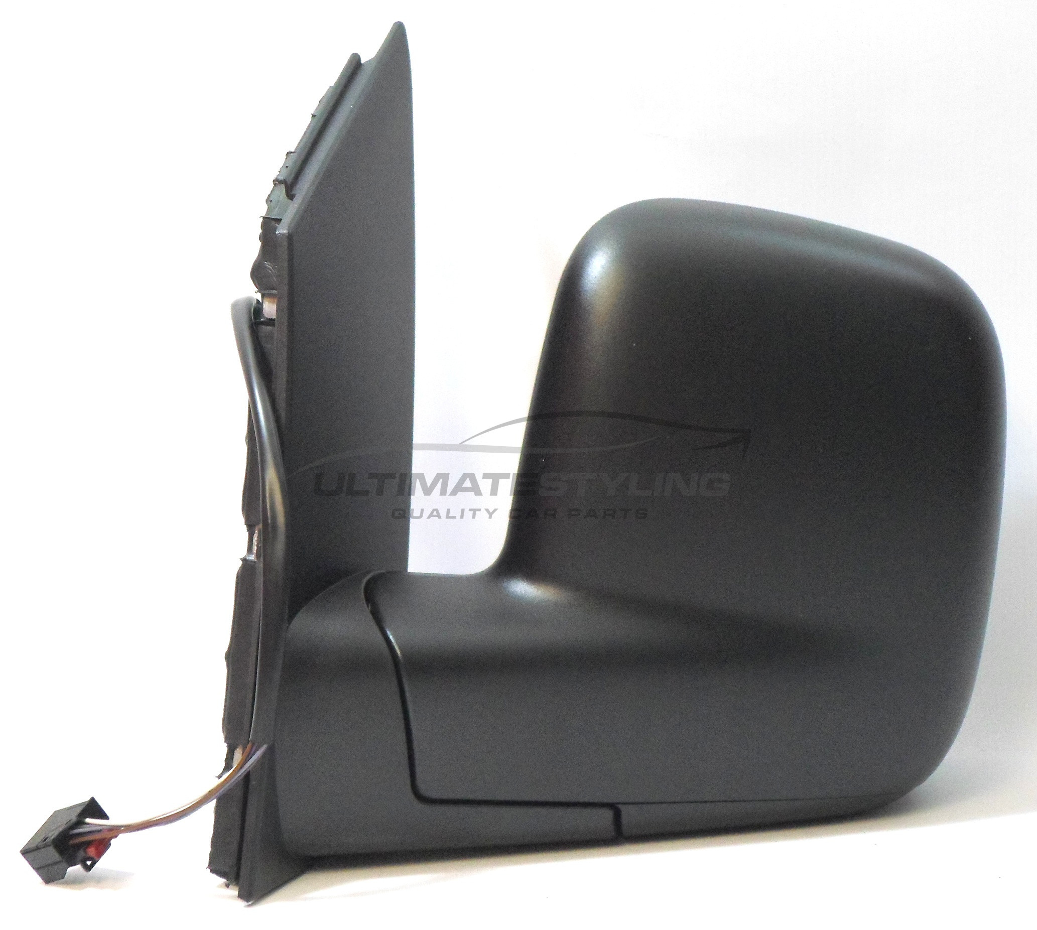 Volkswagen Caddy Wing Mirror / Door Mirror - Passenger Side (LH) - Electric adjustment - Heated Glass - Black