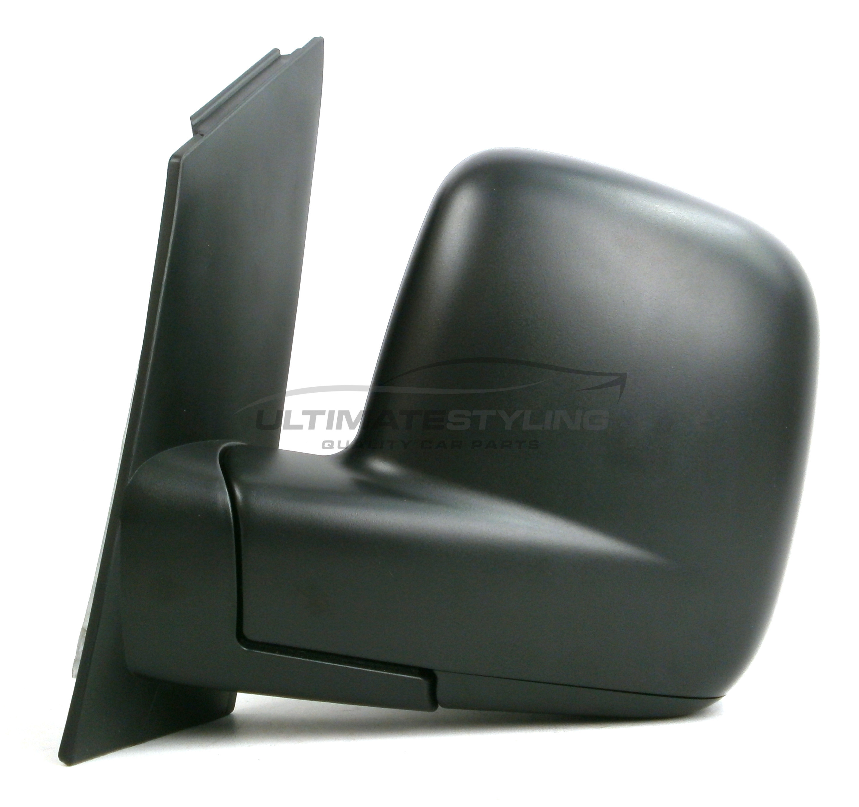Volkswagen Caddy Wing Mirror / Door Mirror - Passenger Side (LH) - Manual adjustment - Non-Heated Glass - Black