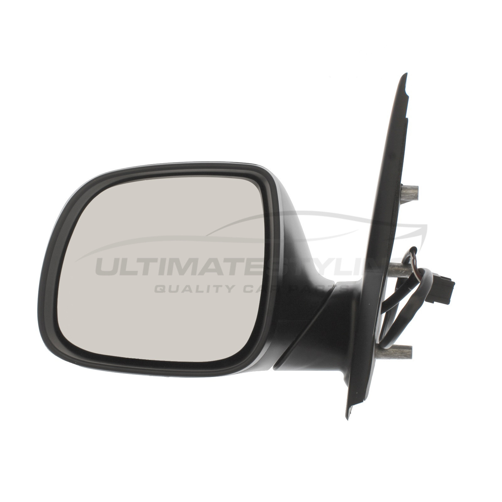 VW Transporter / Caravelle Wing Mirror / Door Mirror - Passenger Side (LH) - Electric adjustment - Heated Glass - Black - Textured