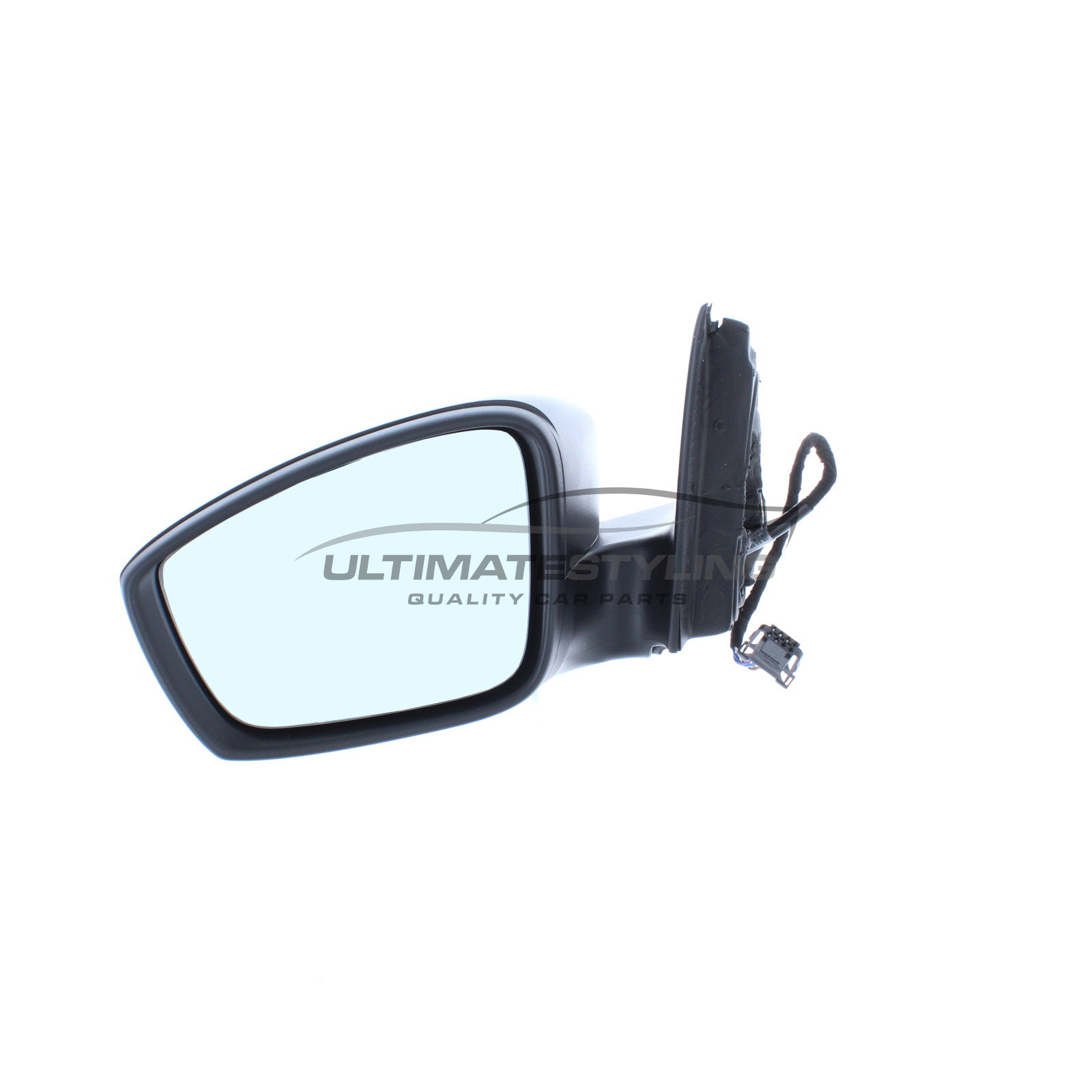Seat Toledo, Skoda Rapid Wing Mirror / Door Mirror - Passenger Side (LH) - Electric adjustment - Heated Glass - Black