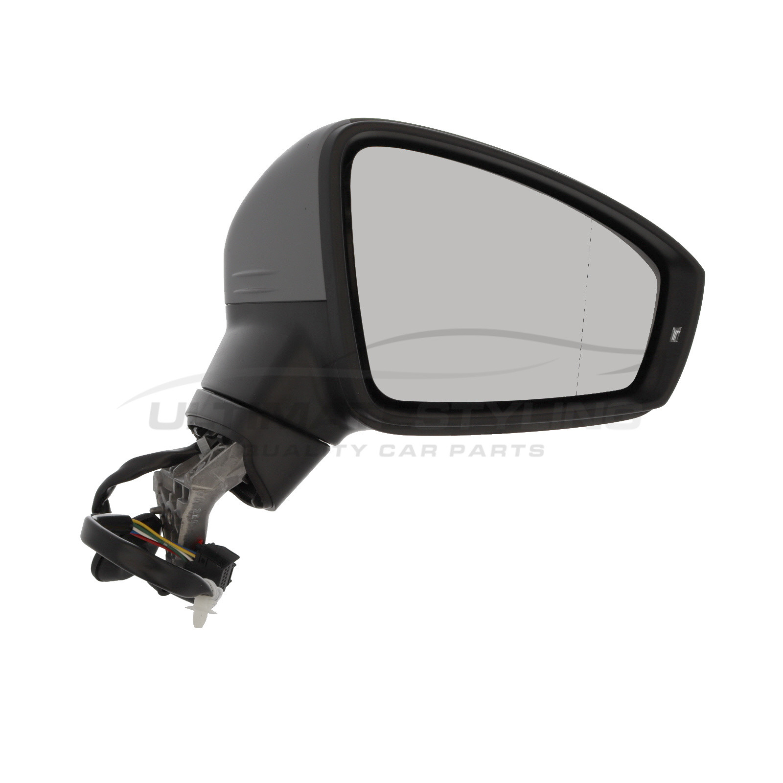 VW Tiguan Wing Mirror / Door Mirror - Drivers Side (RH) - Electric adjustment - Heated Glass - Indicator - Primed