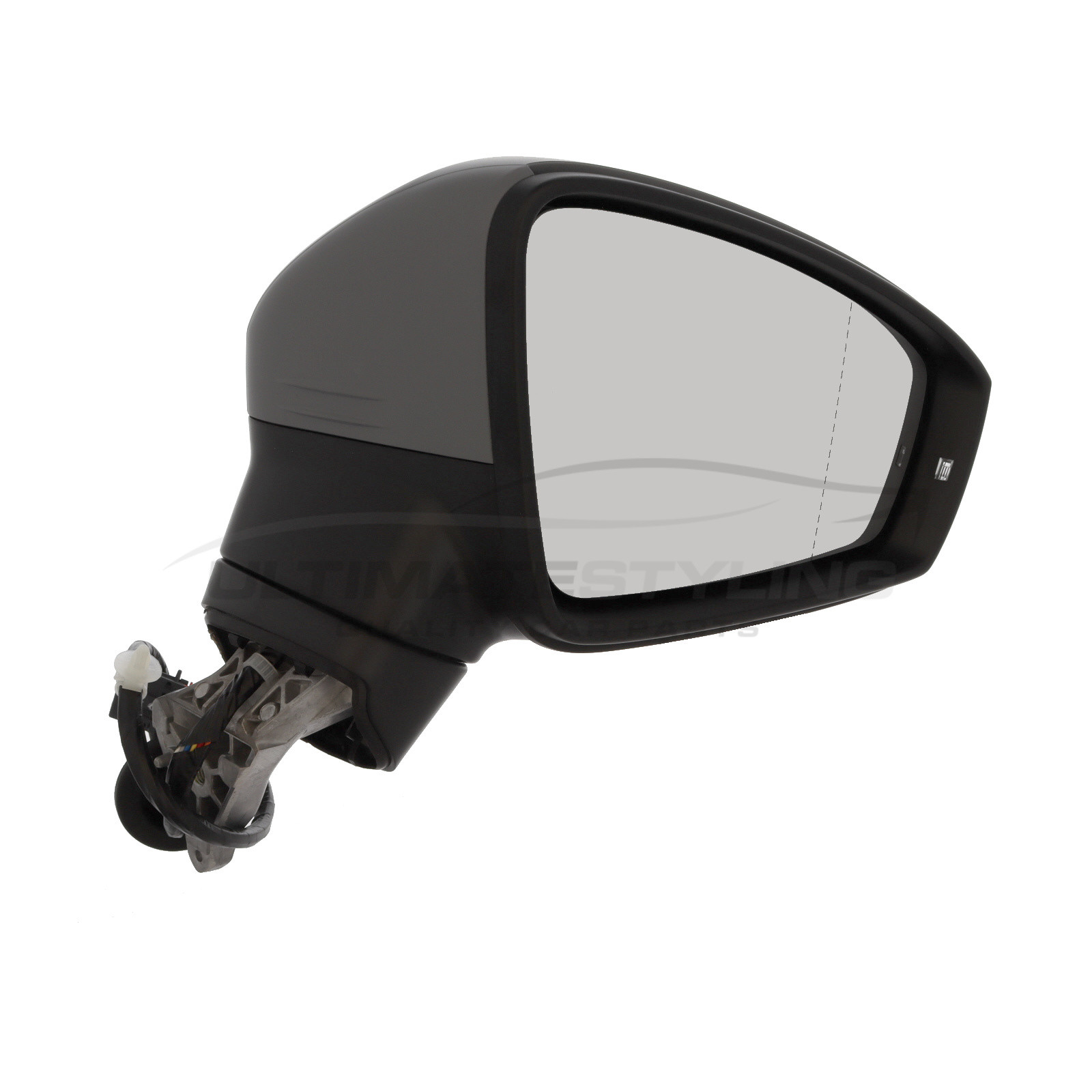 VW Tiguan Wing Mirror / Door Mirror - Drivers Side (RH) - Electric adjustment - Heated Glass - Power Folding - Indicator - Puddle Light - Primed
