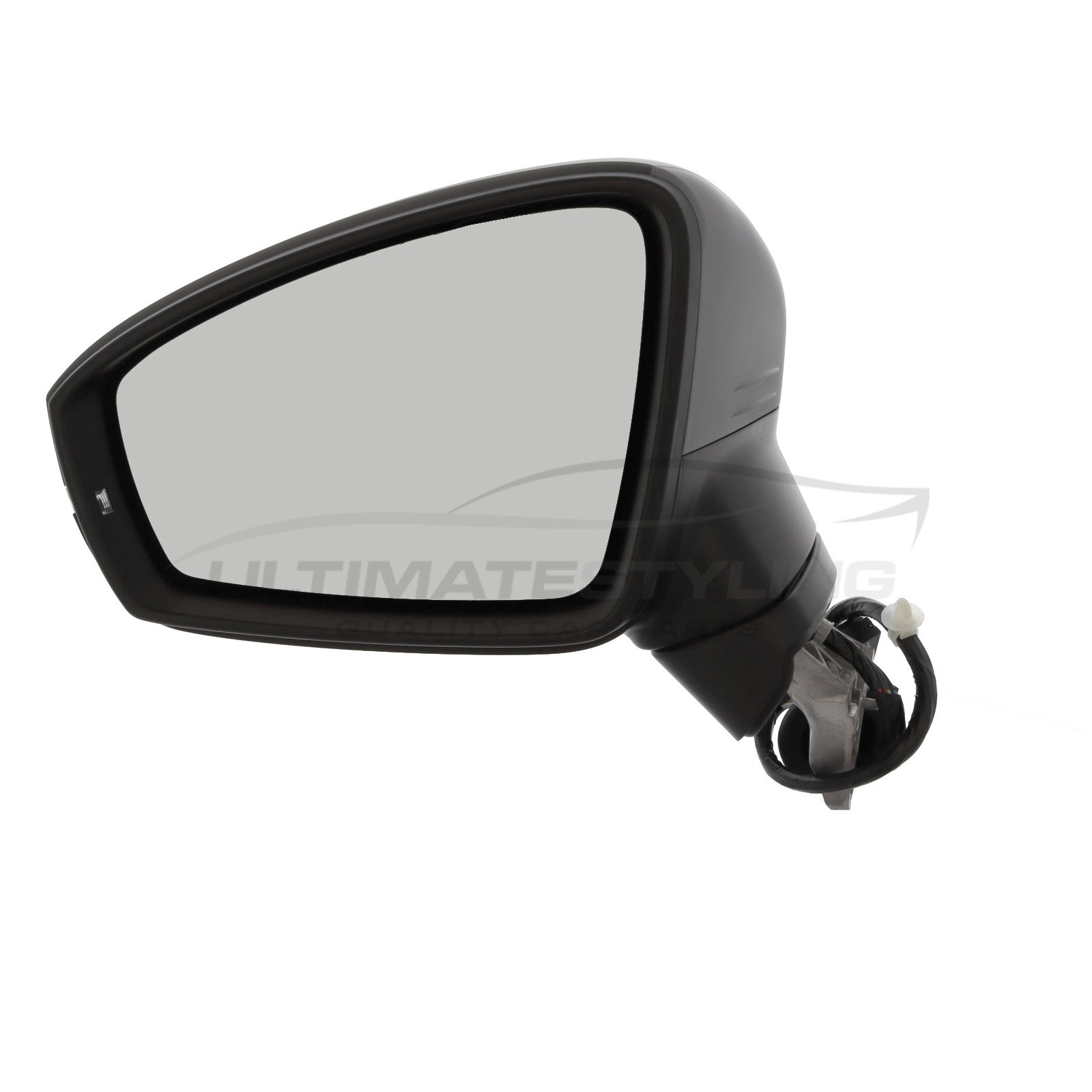 VW Tiguan Wing Mirror / Door Mirror - Passenger Side (LH) - Electric adjustment - Heated Glass - Power Folding - Indicator - Puddle Light - Primed
