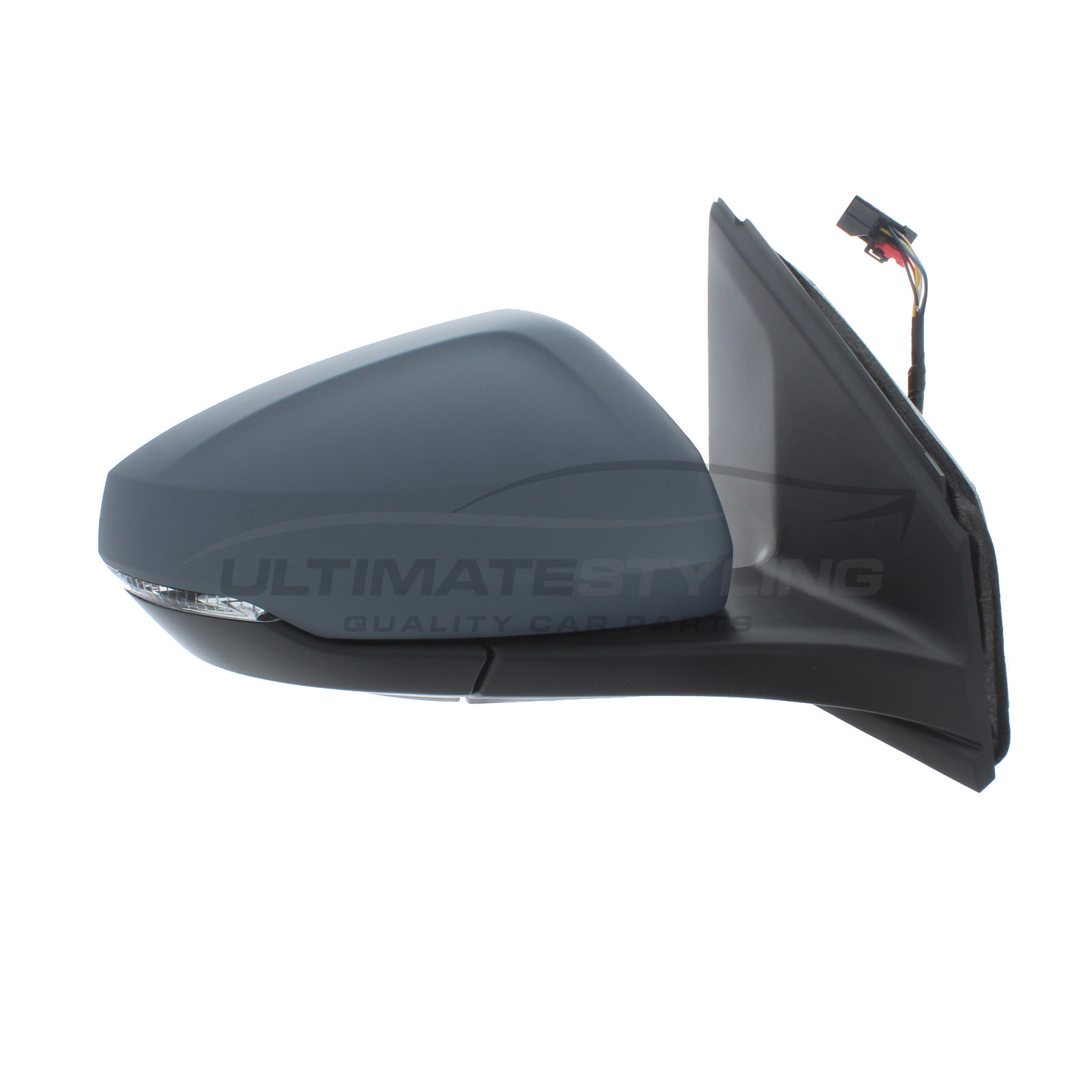 VW Polo Wing Mirror / Door Mirror - Drivers Side (RH) - Electric adjustment - Heated Glass - Indicator - Puddle Light - Primed