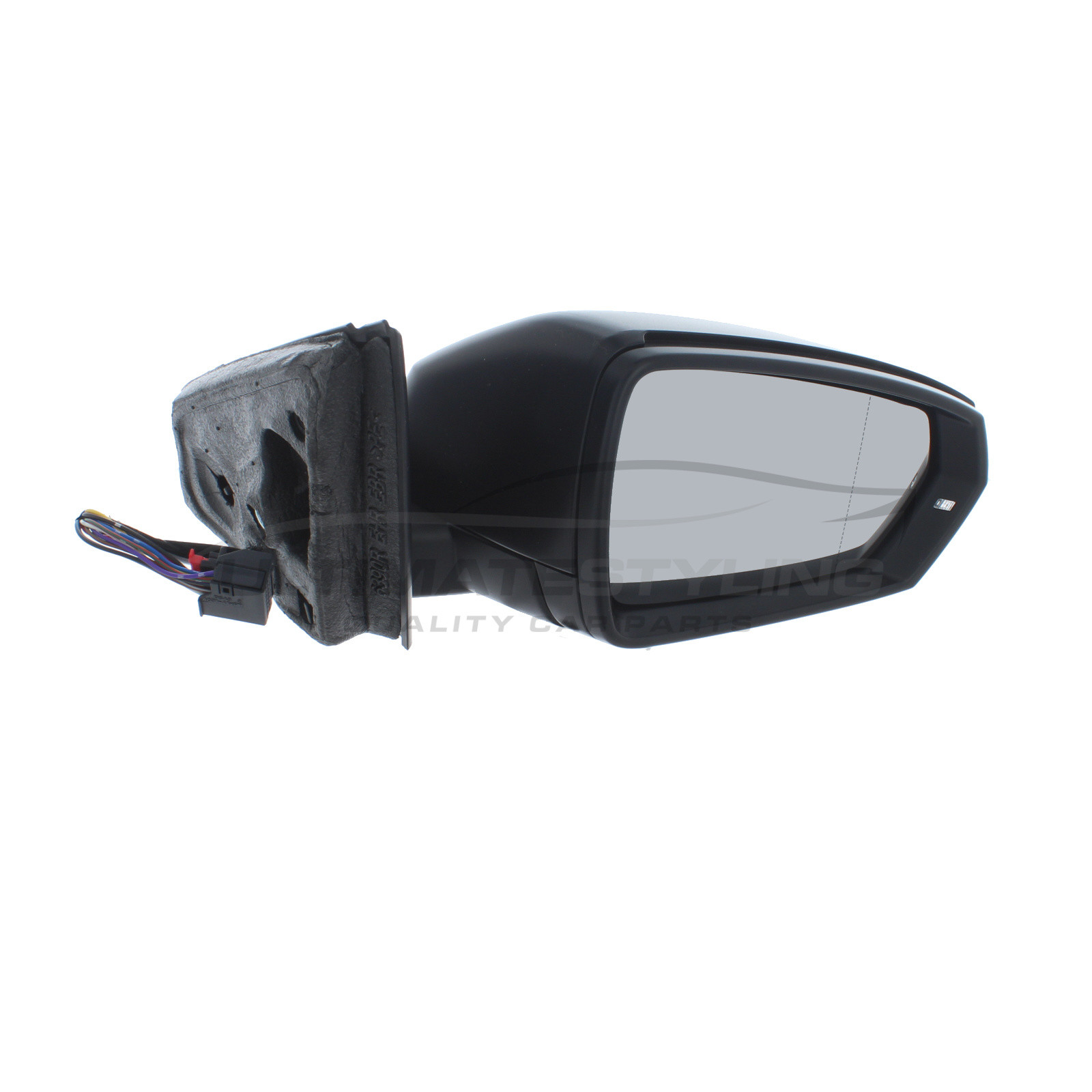 VW Polo Wing Mirror / Door Mirror - Drivers Side (RH) - Electric adjustment - Heated Glass - Power Folding - Indicator - Puddle Light - Primed