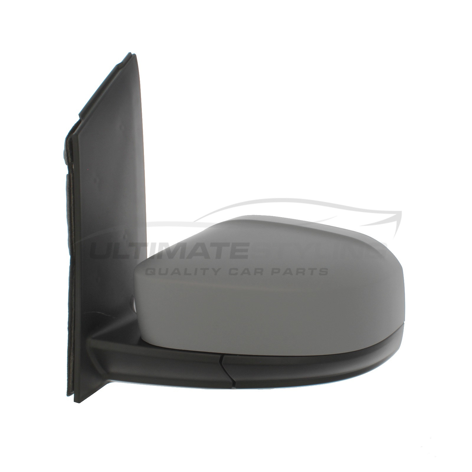 VW Caddy Wing Mirror / Door Mirror - Passenger Side (LH) - Cable adjustment - Non-Heated Glass - Primed
