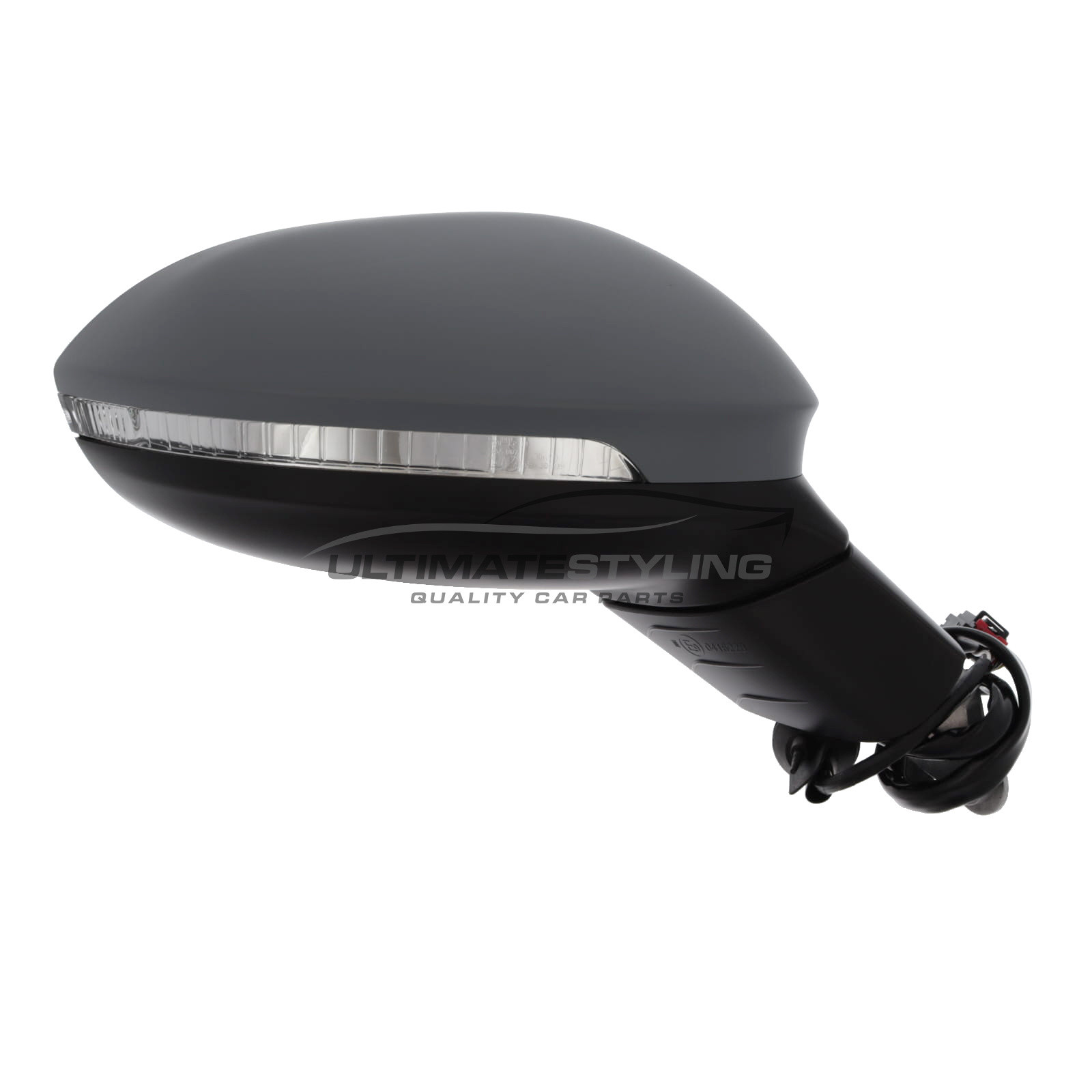 Volkswagen Golf Mk8 2020-2025 Wing Door Mirror - Electric - Memory - Heated - Aspherical Glass - Puddle Lamp - LED Indicator - Primed Cover - 16 Hole 11 Pin Connector - Drivers Side Offside Right Hand