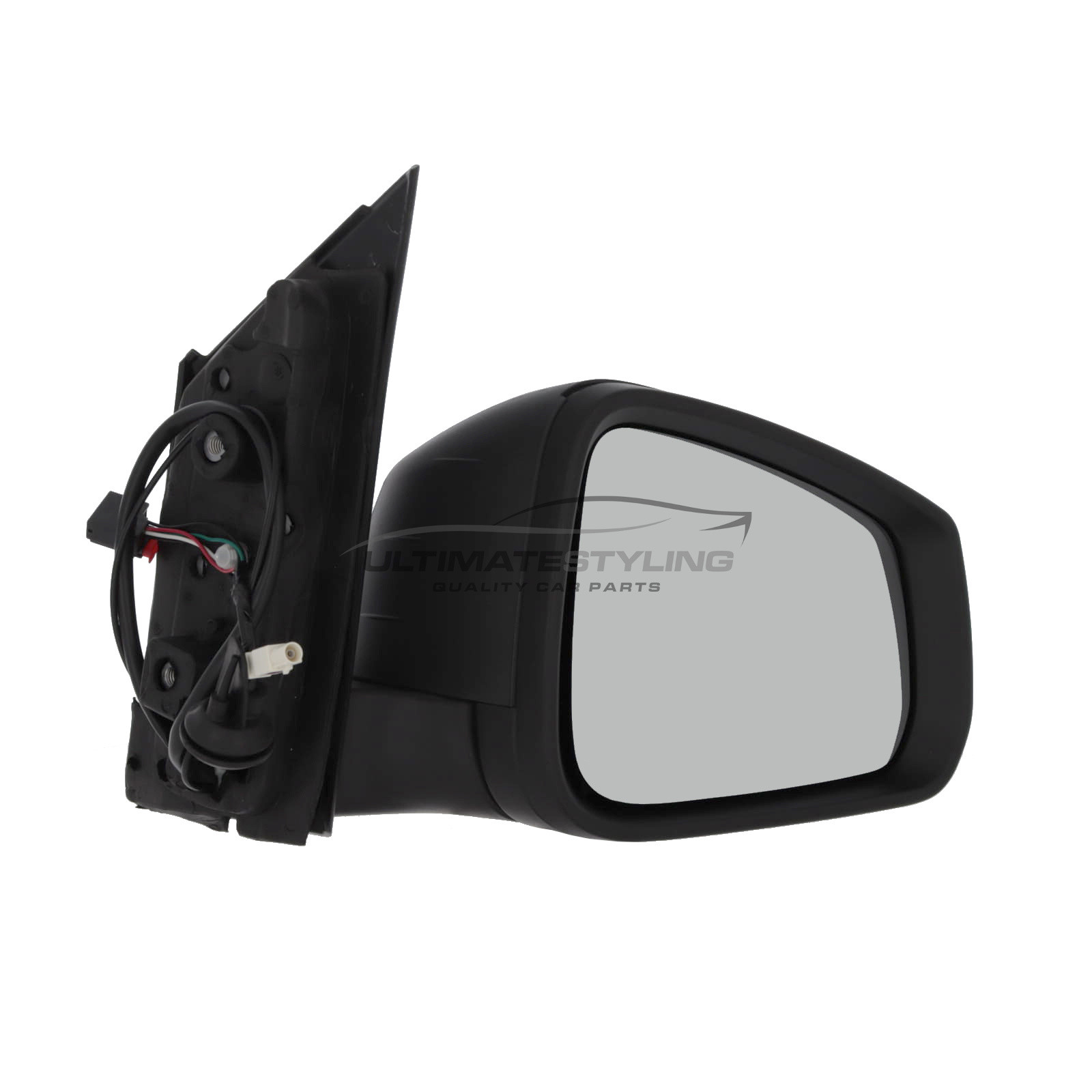 Ford Tourneo Connect 2022-2025, Volkswagen Caddy 2021-2024 Wing Door Mirror - Electric - Heated - Convex Glass - Aerial - Black Cover - Drivers Side Offside Right Hand