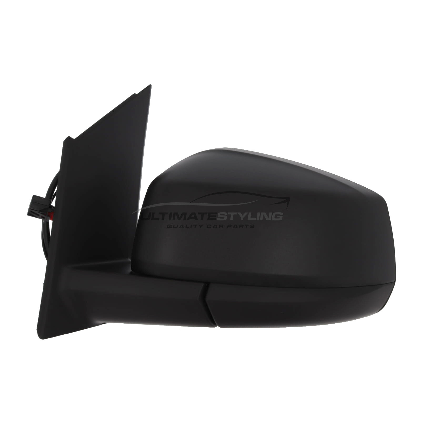 Ford Tourneo Connect 2022-2025, Volkswagen Caddy 2021-2024 Wing Door Mirror - Electric - Heated - Convex Glass - Aerial - Black Cover - Passengers Side Nearside Left Hand
