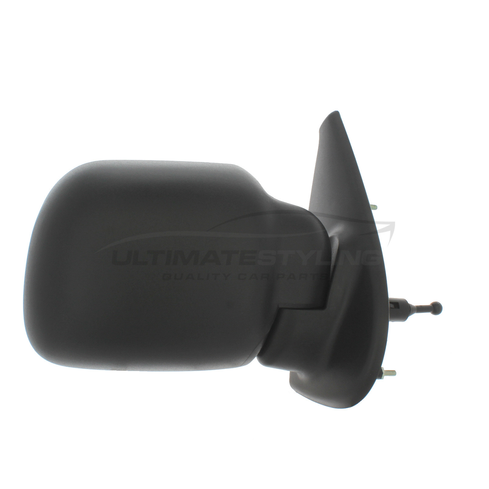 Renault Kangoo Wing Mirror / Door Mirror - Drivers Side (RH) - Cable adjustment - Non-Heated Glass - Black