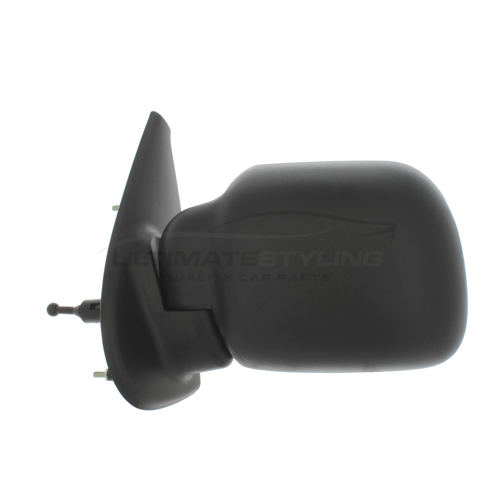 Renault Kangoo Wing Mirror / Door Mirror - Passenger Side (LH) - Cable adjustment - Non-Heated Glass - Black