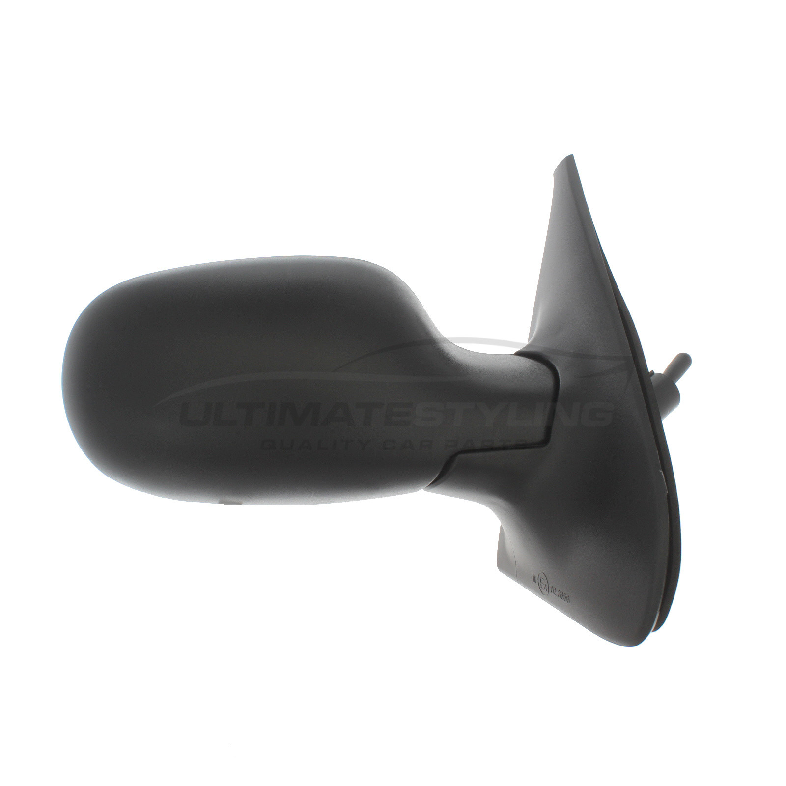 Renault Clio Wing Mirror / Door Mirror - Drivers Side (RH) - Cable adjustment - Non-Heated Glass - Black