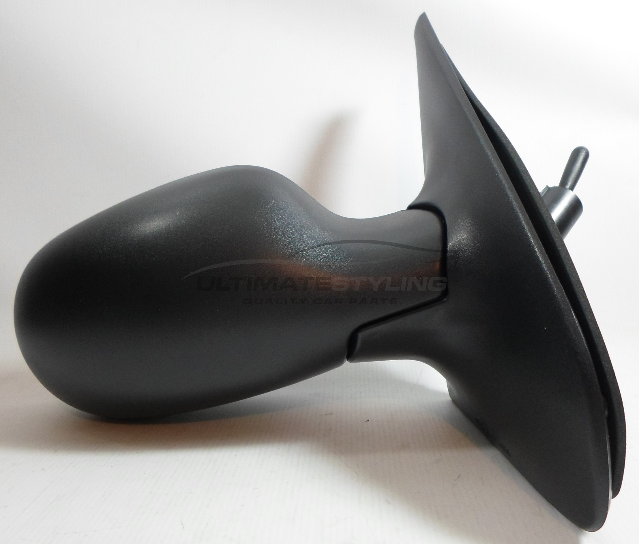 Renault Clio Wing Mirror / Door Mirror - Drivers Side (RH) - Cable adjustment - Non-Heated Glass - Black
